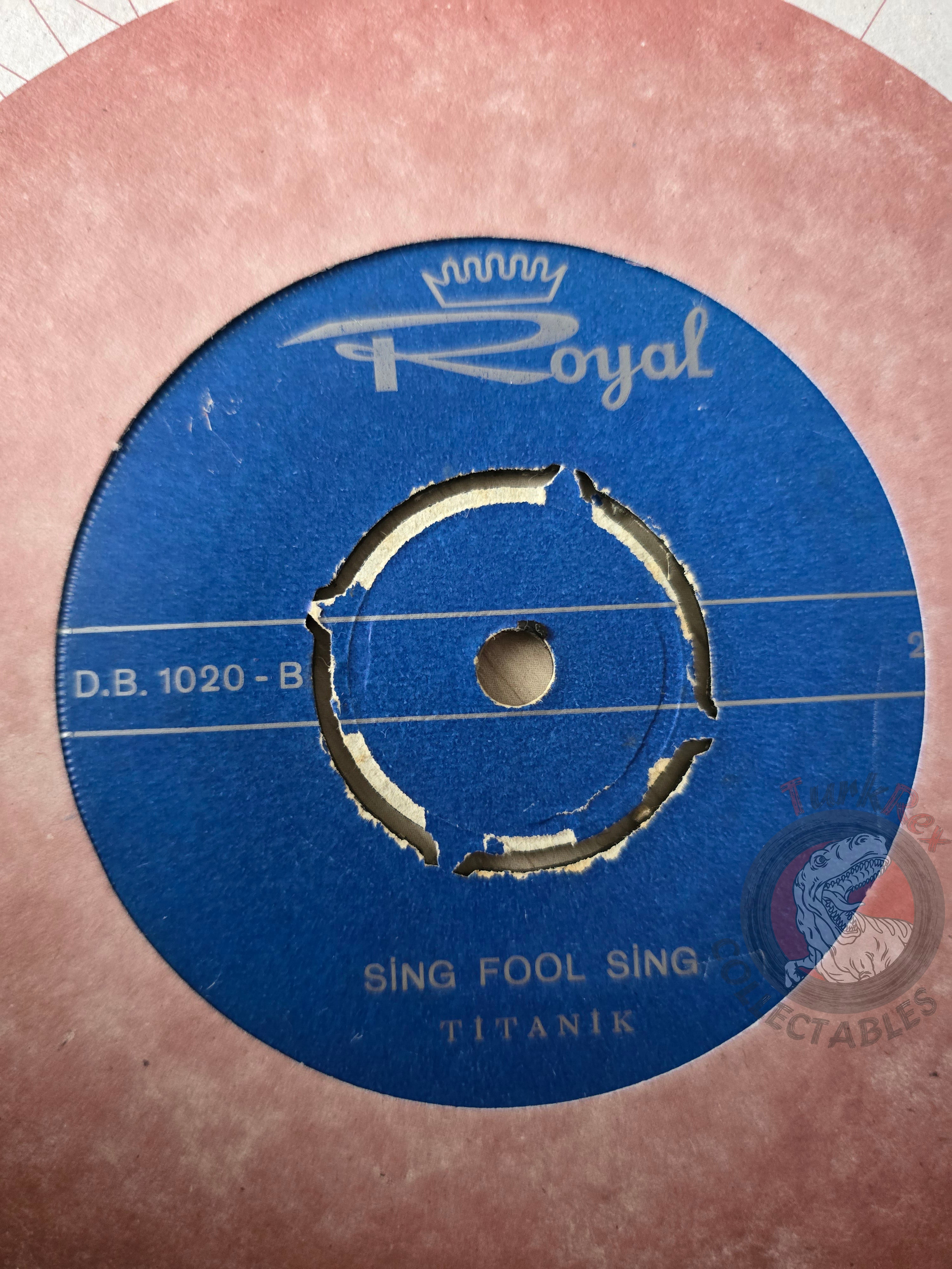 Titanic – Sing Fool Sing / Sultana 7" Iran Pressing Vinyl Iranian Edition