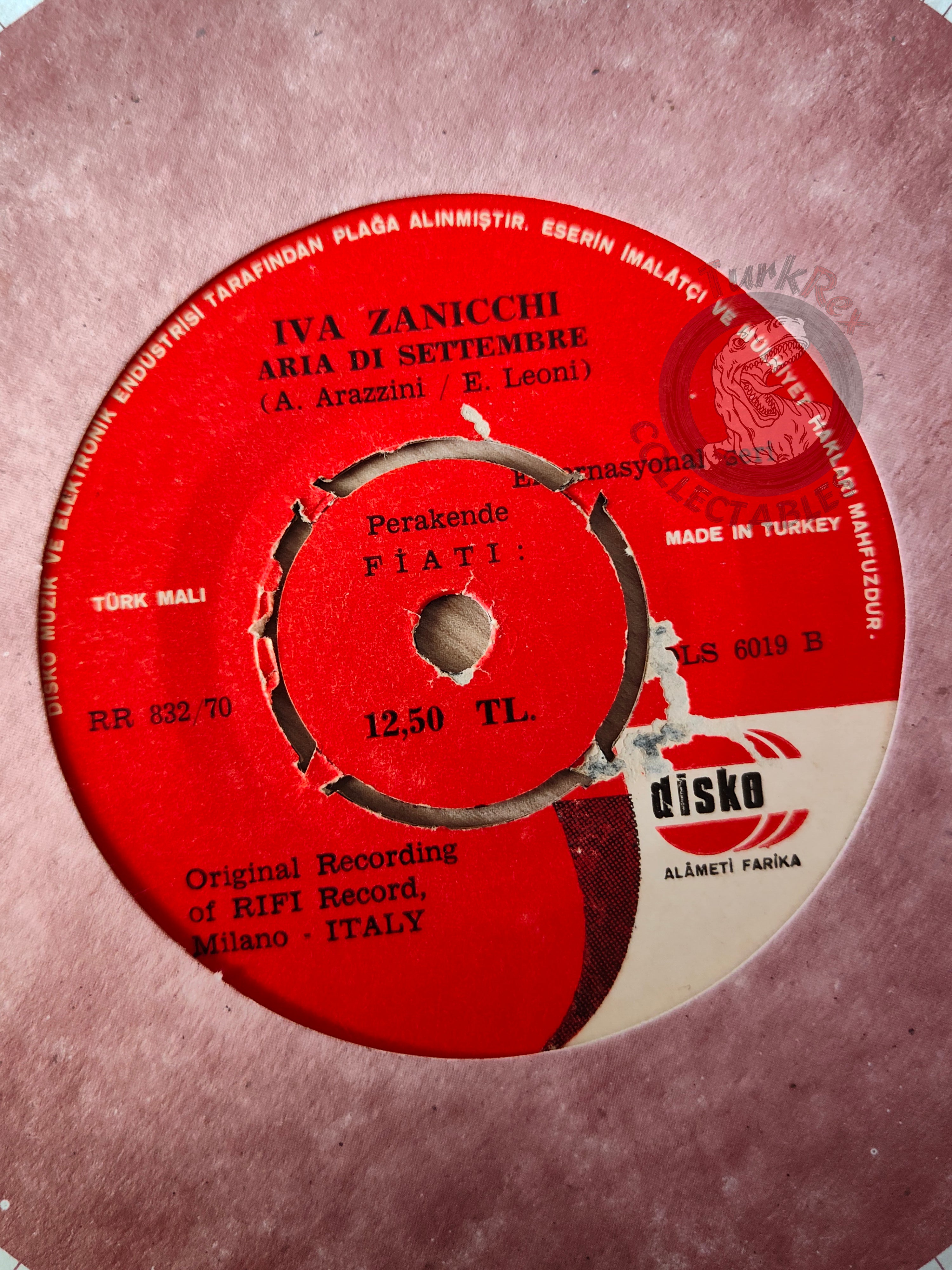 Iva Zanicchi – L'Arca Di Noe 7" Turkish Pressing Vinyl Turkey Edition