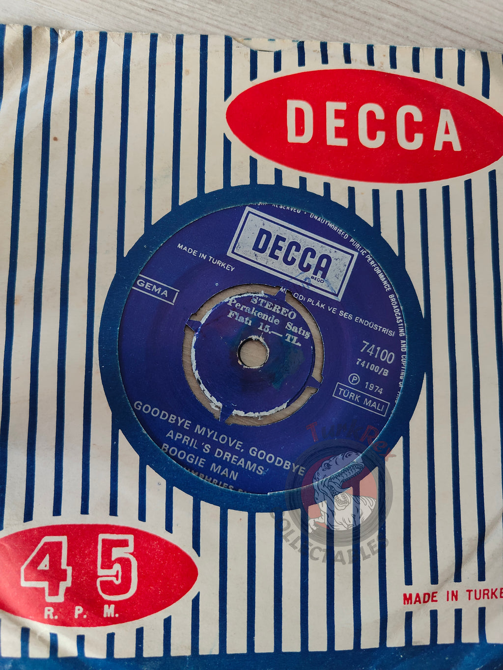 Les Humphries Singers – Can The Can / 48 Crash 7" Turkish Pressing Vinyl Turkey Edition