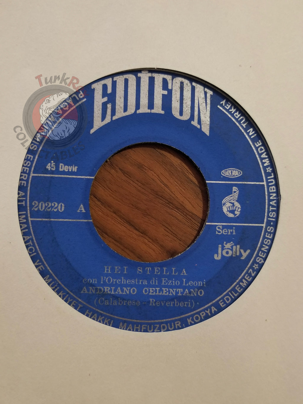 Adriano Celentano – Hei Stella / Aulì - Ulè  7" Turkish Pressing Vinyl Turkey Edition