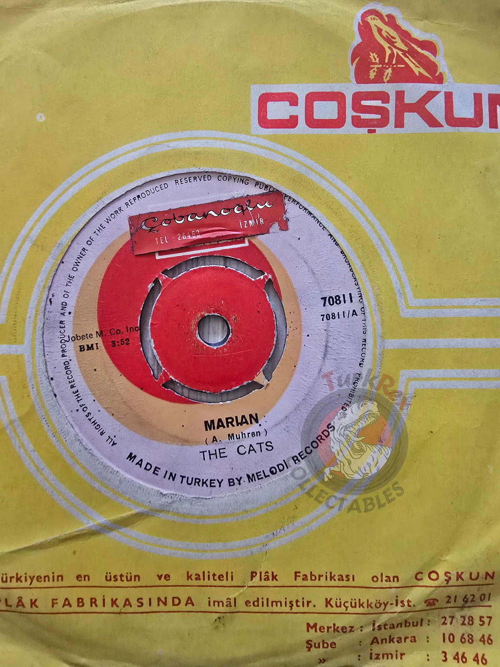 The Cats – Marian / Magical Mystery Morning 7" Turkish Pressing Vinyl Turkey Edition
