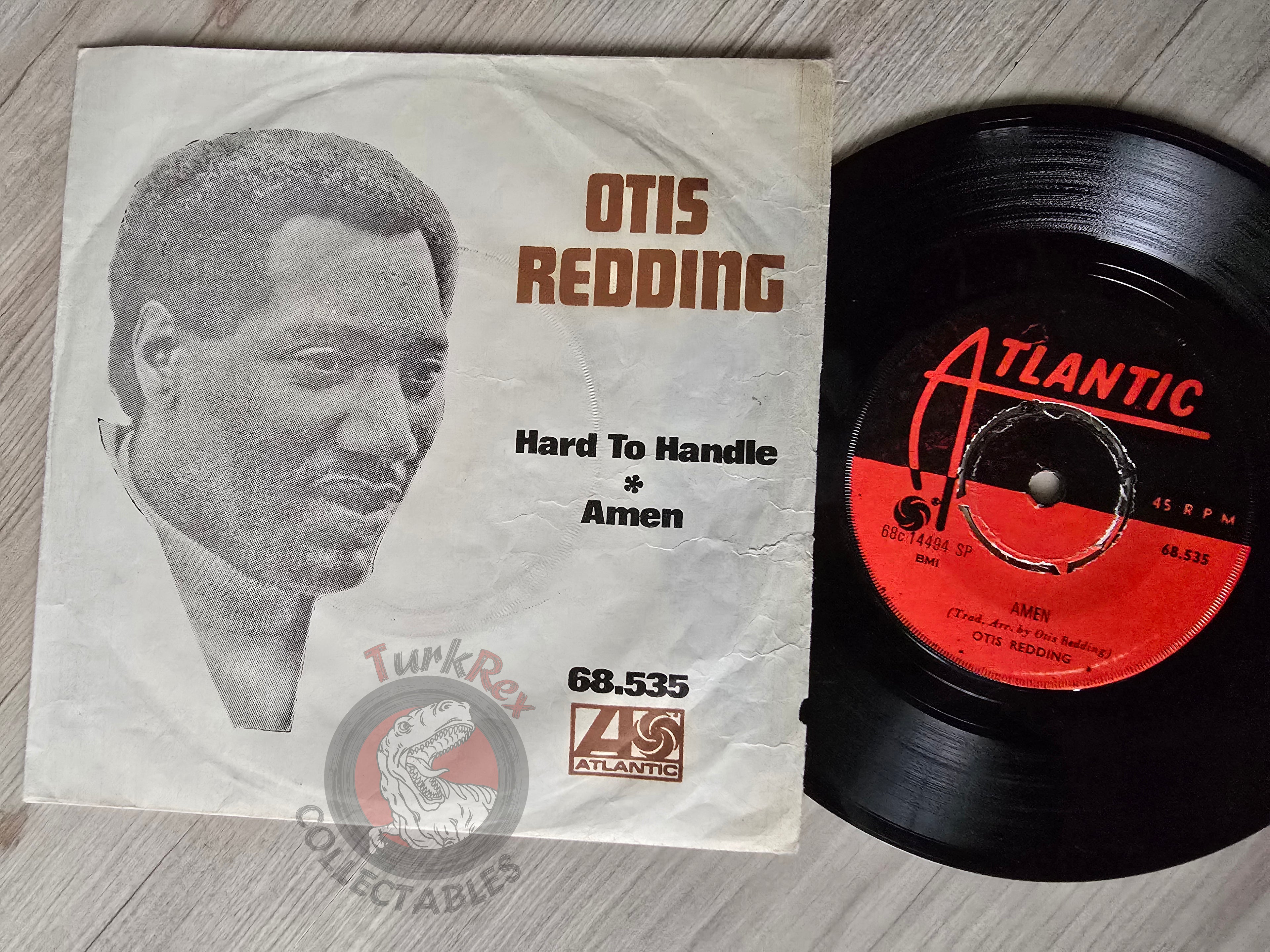 Otis Redding – Hard To Handle / Amen 7" Turkish Pressing Vinyl Turkey Edition