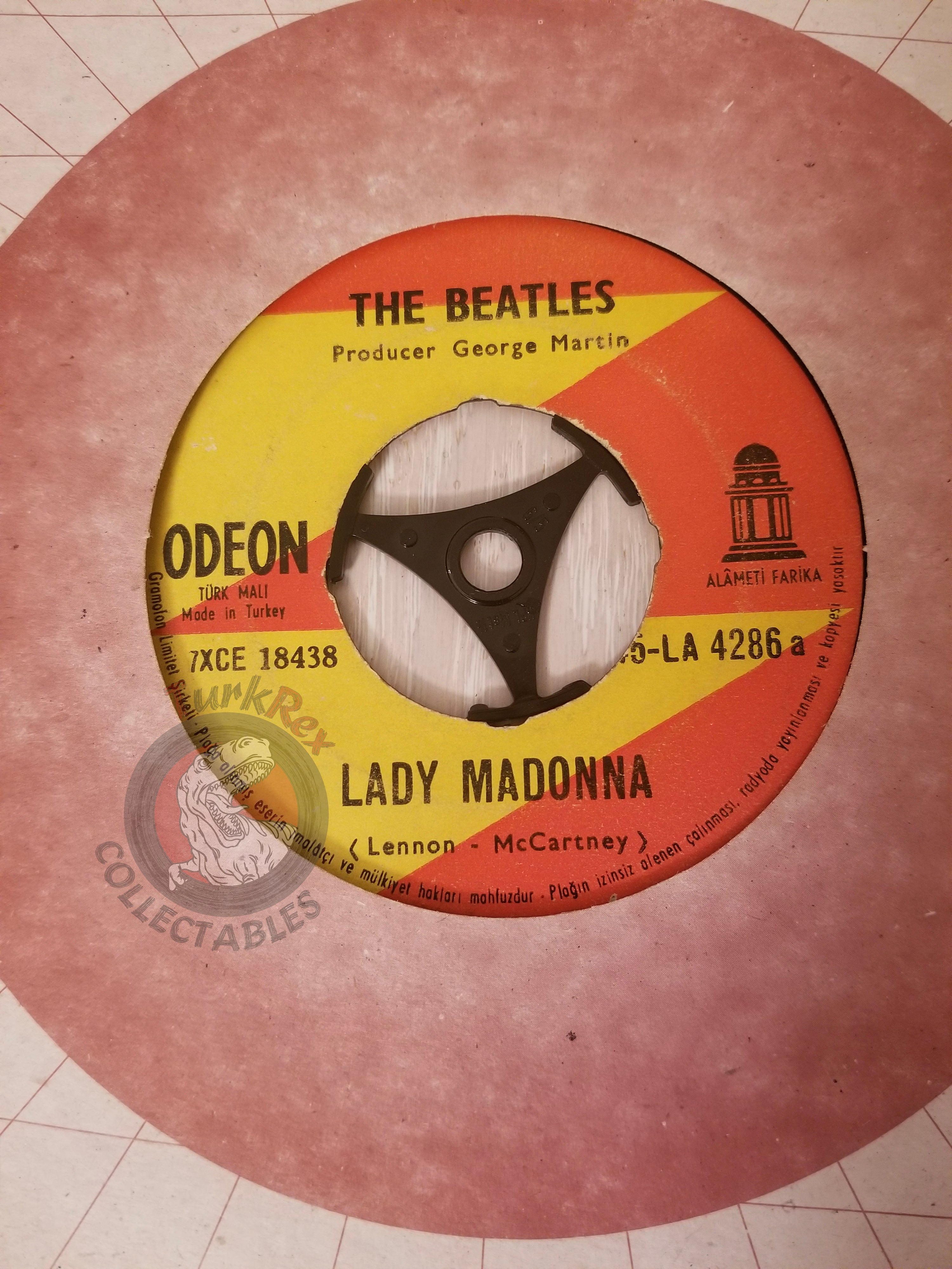The Beatles – Lady Madonna 7" Turkish Pressing Vinyl Turkey Edition 2
