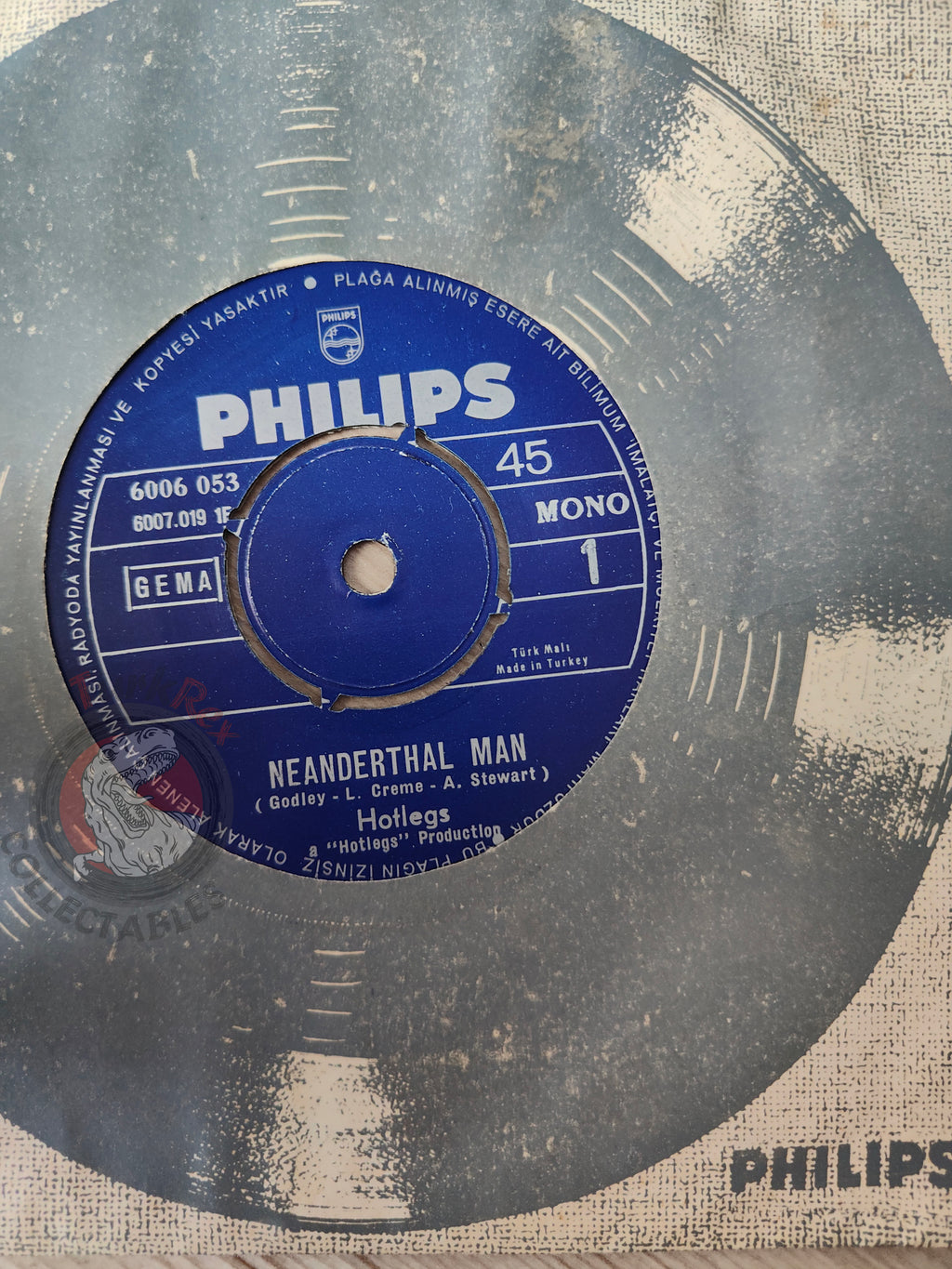Hotlegs – Neanderthal Man 7" Turkish Pressing Vinyl Turkey Edition