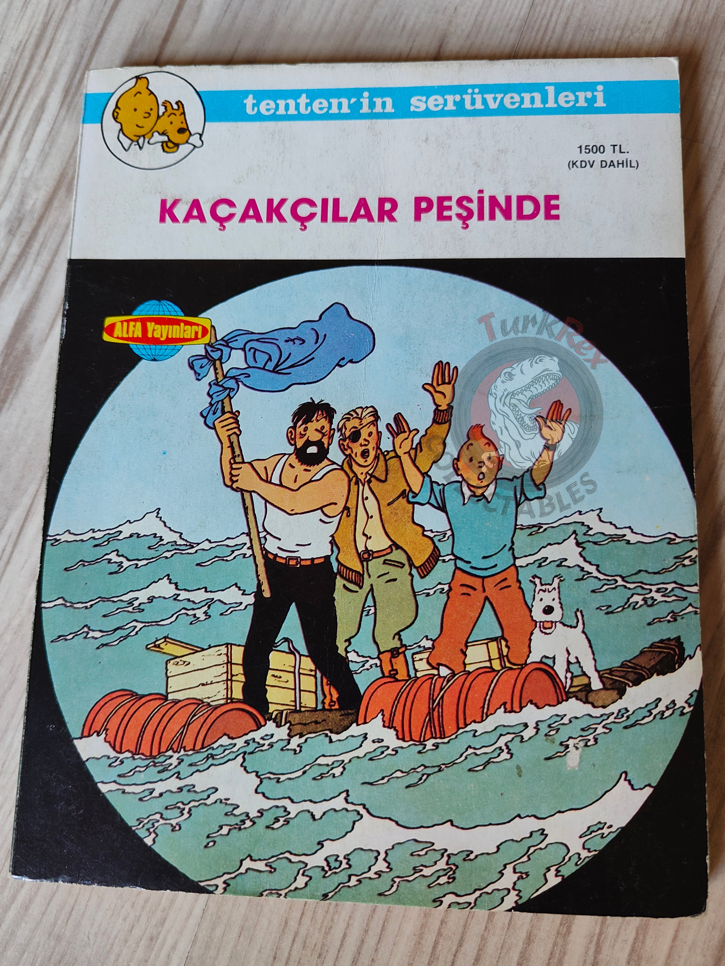 Tintin – The Red Sea Sharks mid 1980s Turkish Edition Comic Turkey 2