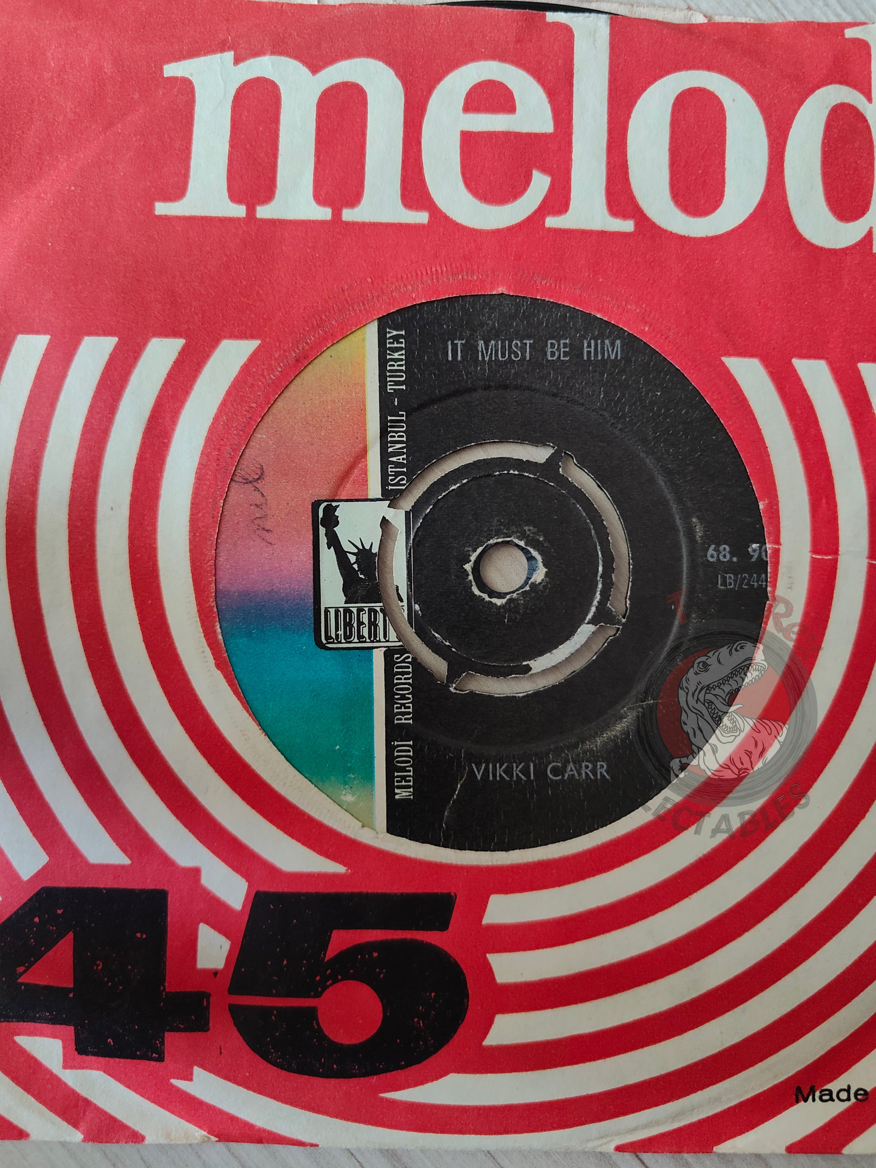 Vikki Carr – It Must Be Him 7" Turkish Pressing Vinyl Turkey Edition