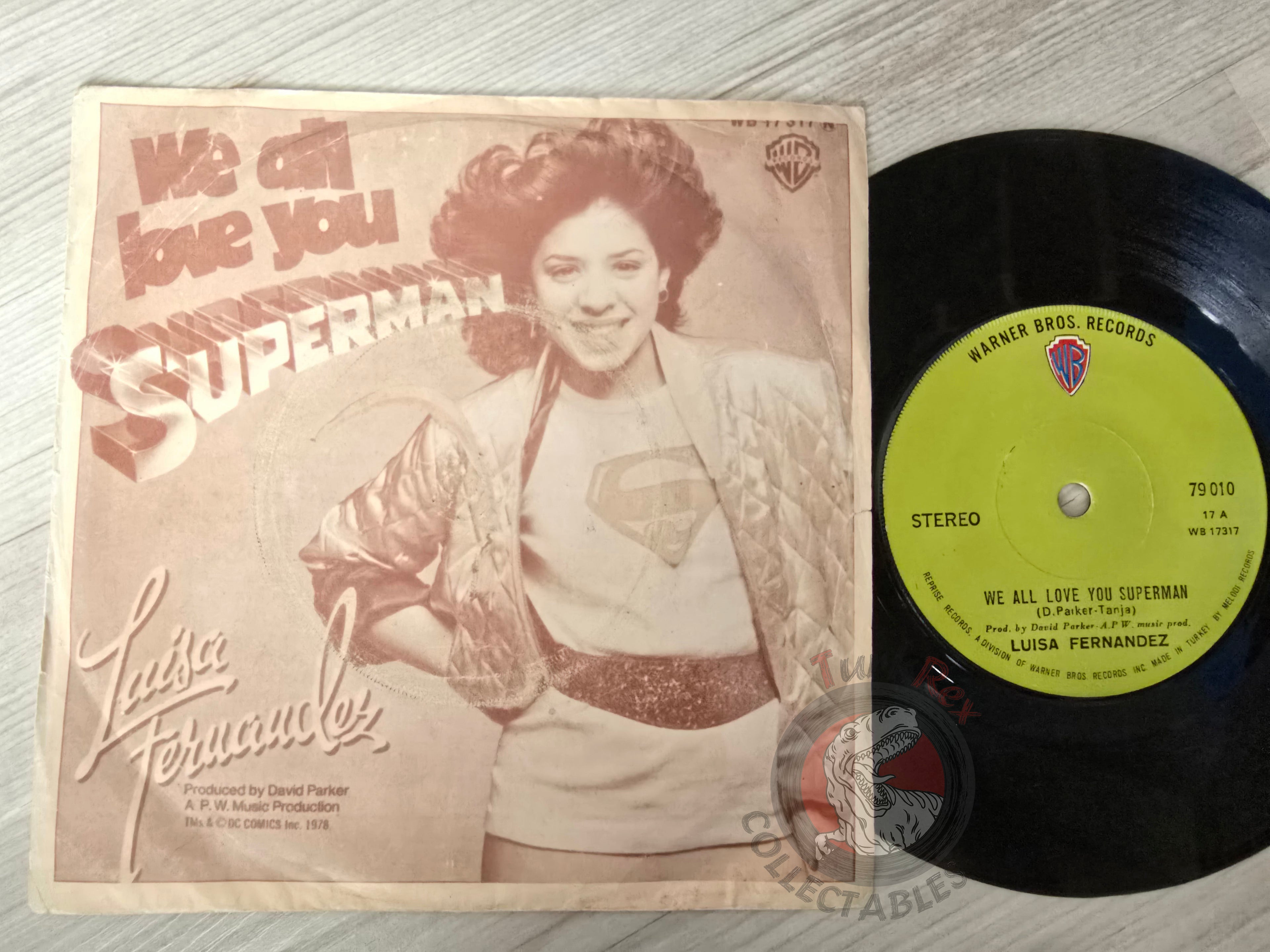 Luisa Fernandez – We All Love You Superman 7" Turkish Pressing Vinyl Turkey Edition