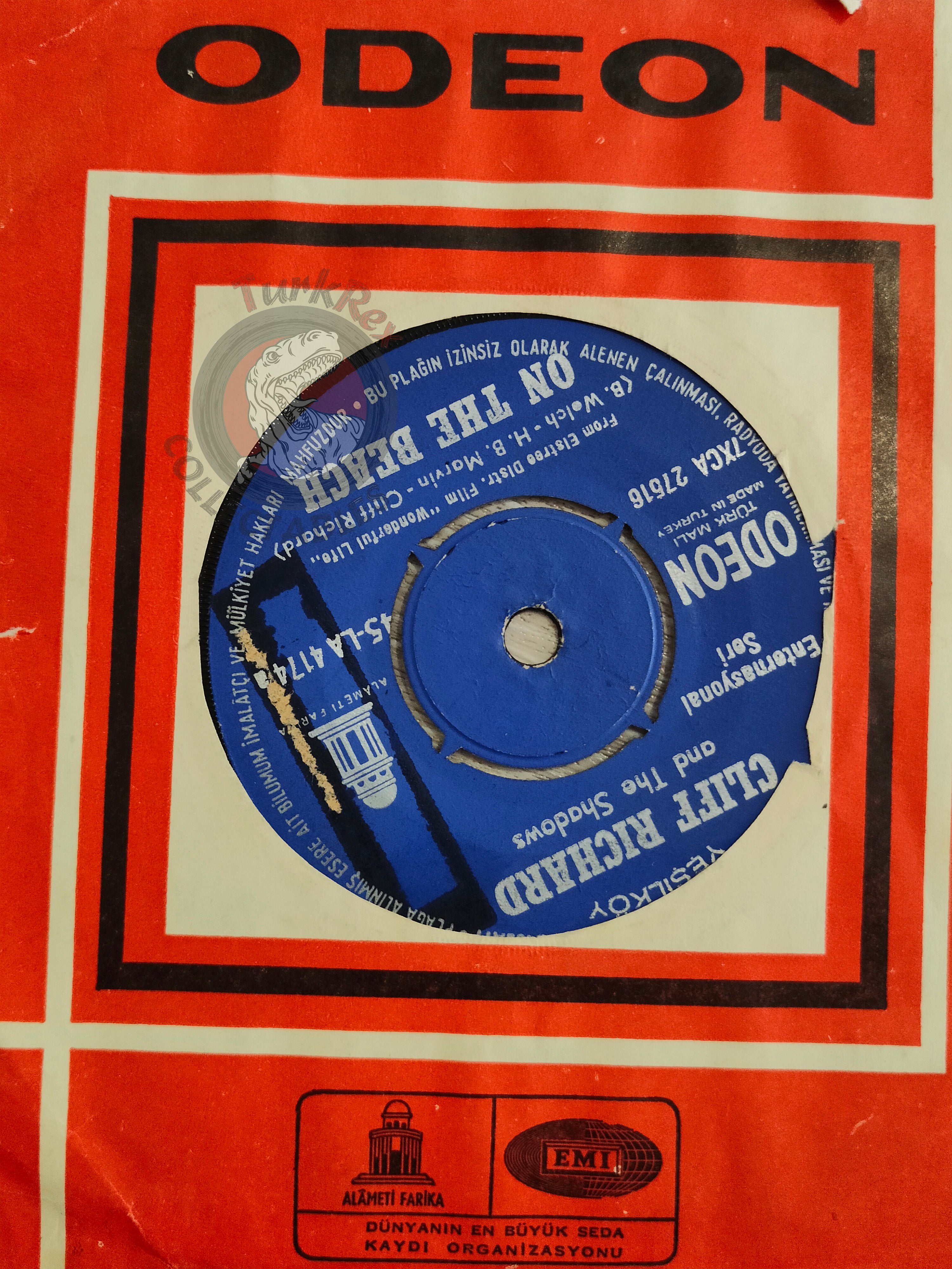 Cliff Richard And The Shadows – On The Beach 7" Turkish Pressing Vinyl Turkey Edition