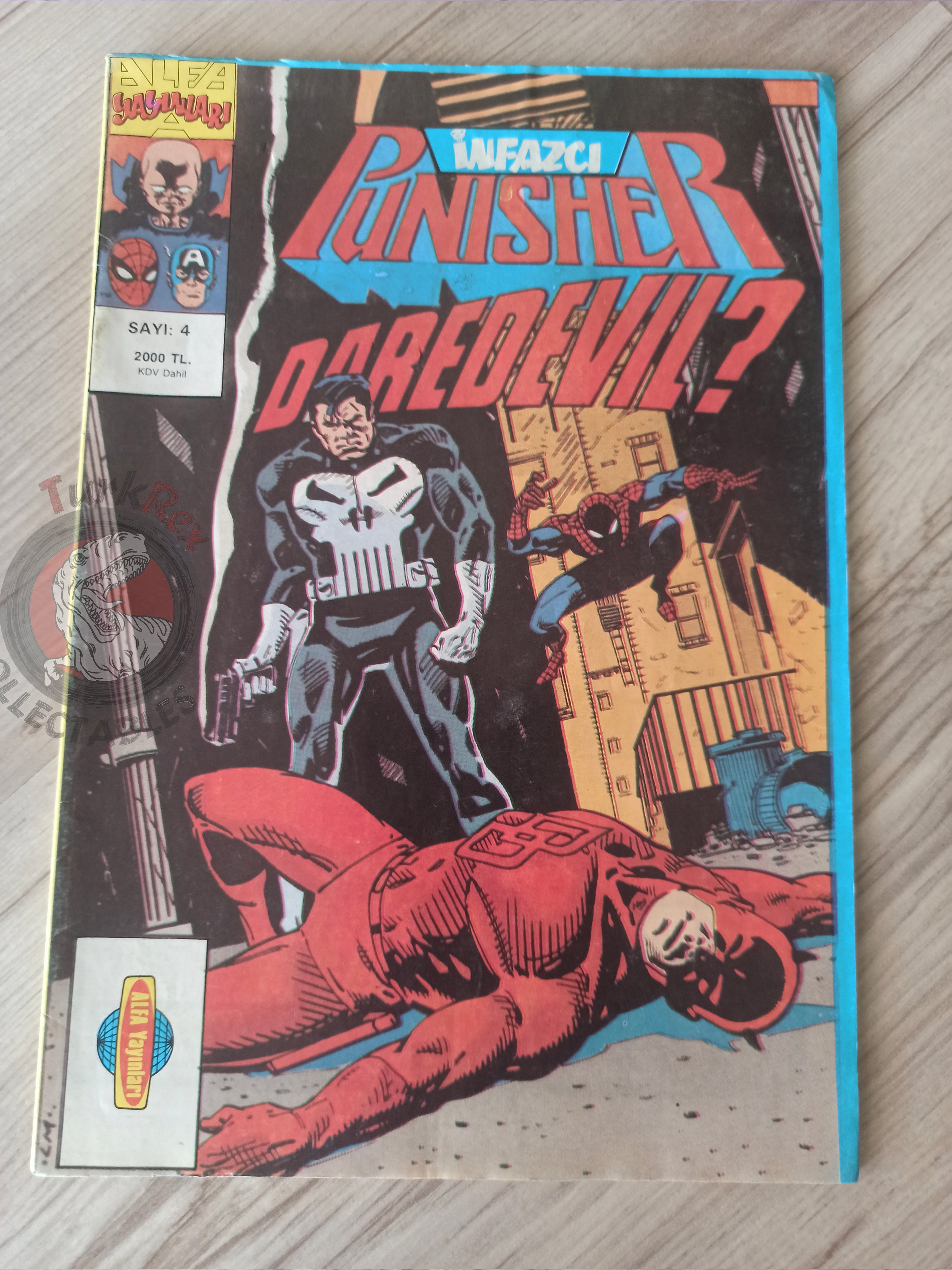 The Punisher #4 1991 Turkish Comic Turkey #26 “What If… Had Killed Daredevil?” Spider-Man