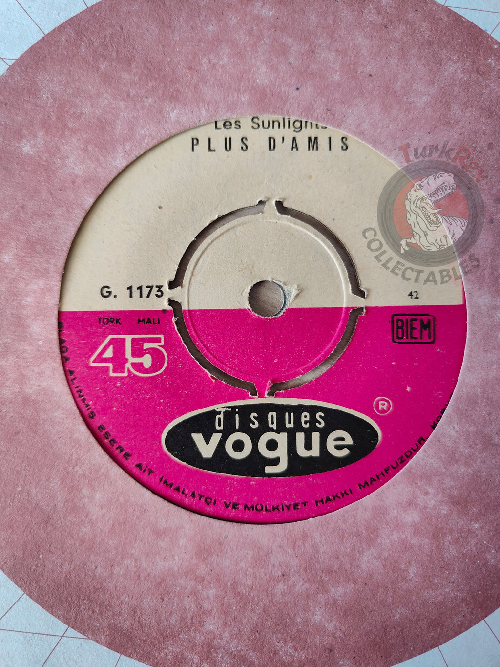 Les Sunlights – Plus D'amis 7" Turkish Pressing Vinyl Turkey Edition