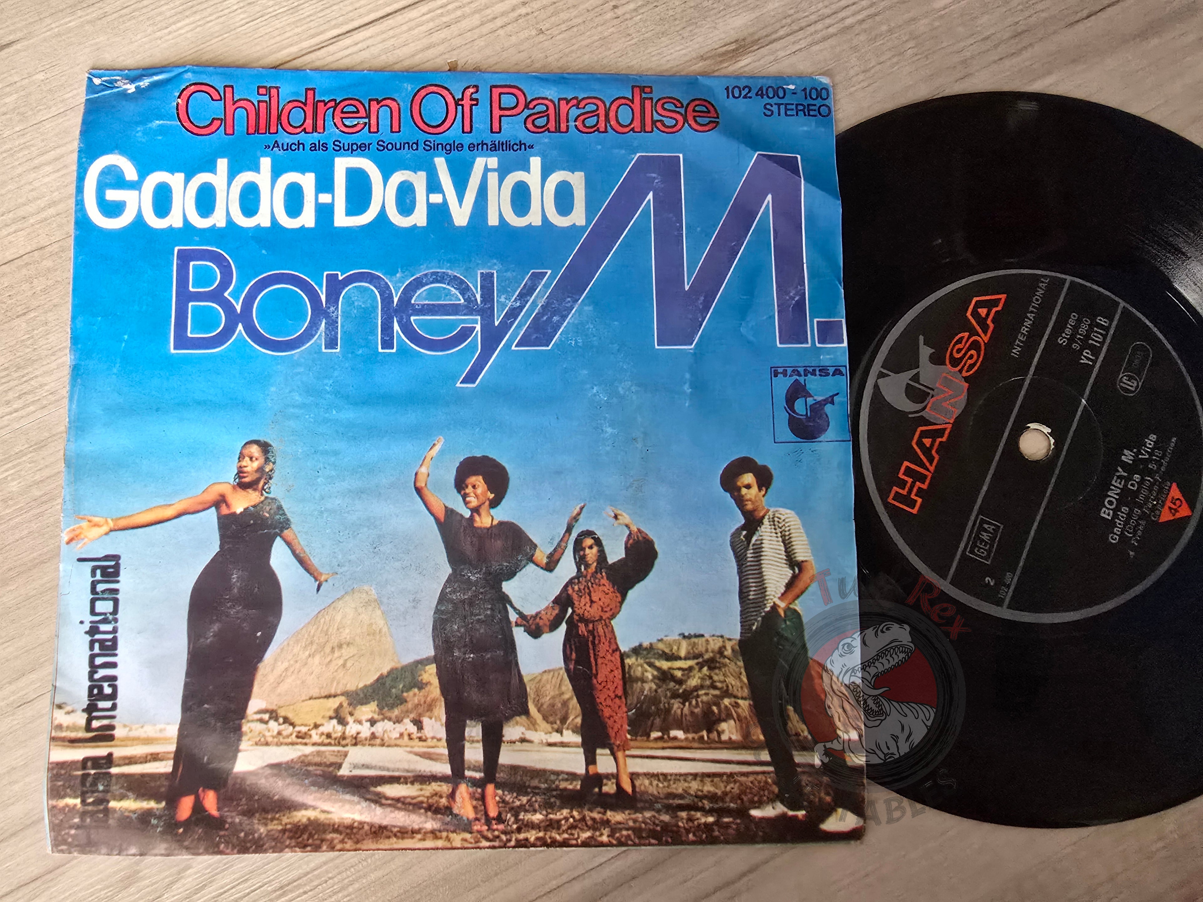 Boney M - Children Of Paradise / Gadda-Da-Vida 7" Turkish Pressing Vinyl Turkey Edition