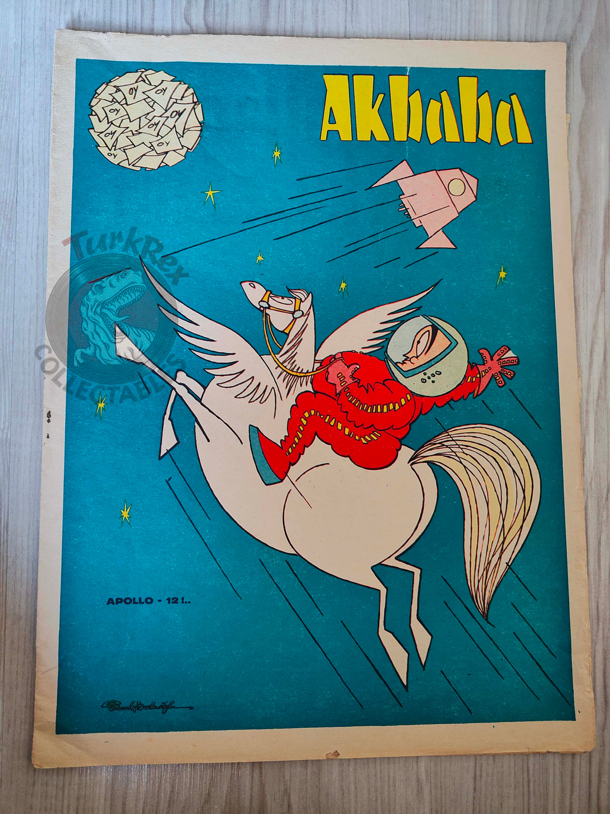 Akbaba 1969 Votes on the Moon: Apollo 11 Turkish Magazine Turkey Space 12 USA