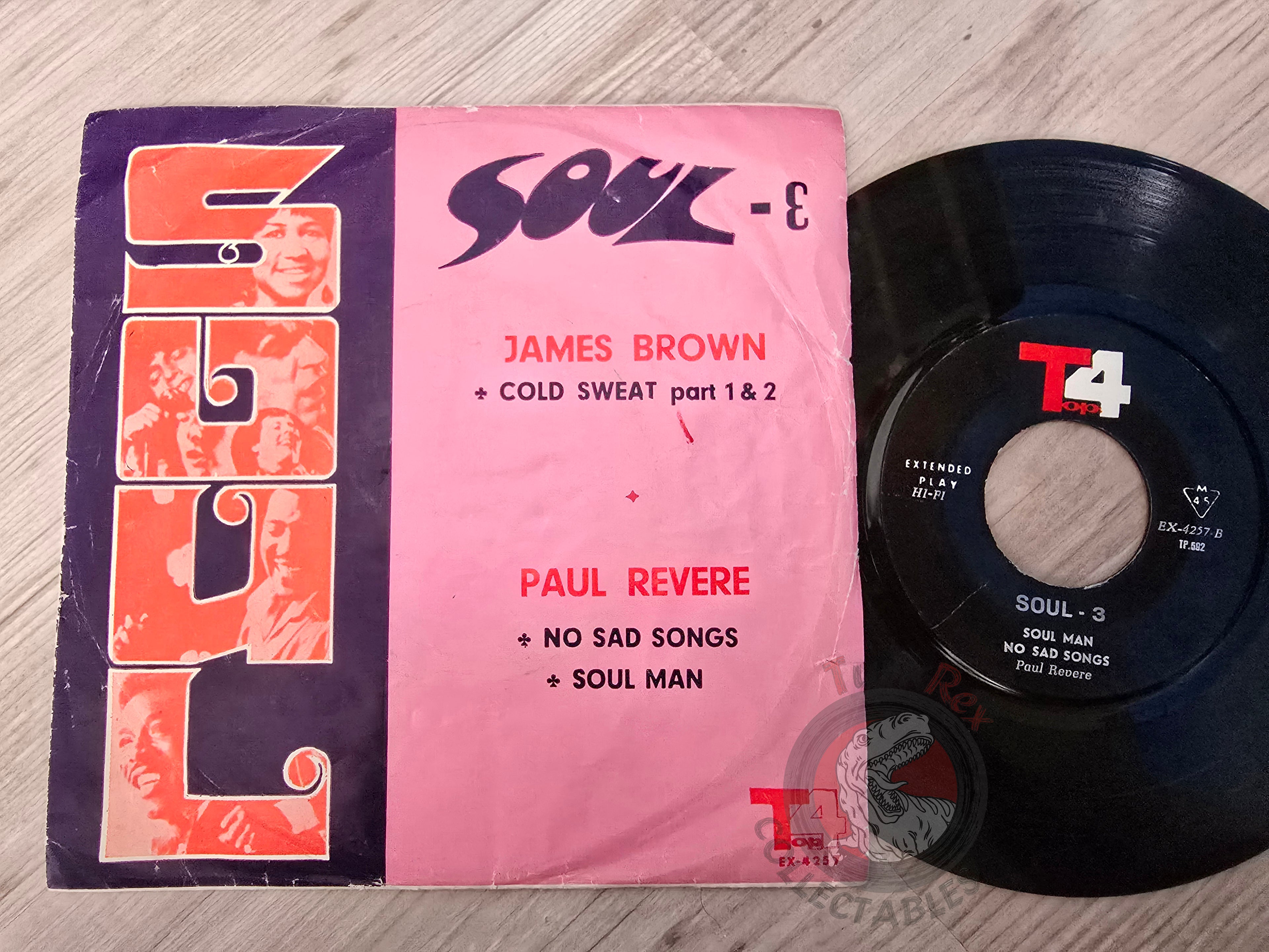 Soul 3 - James Brown / Paul Revere 7" Iran Pressing Vinyl Iranian Edition