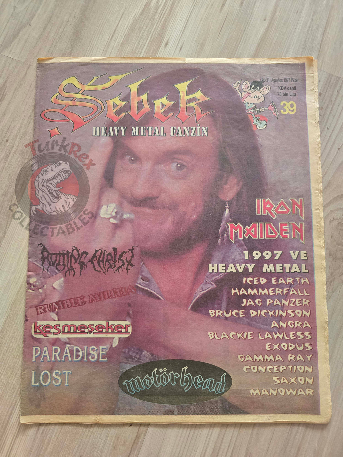 Şebek Fanzine 1997 Lemmy Kilmister Motorhead Turkish Mag Turkey Amorphis Metallica
