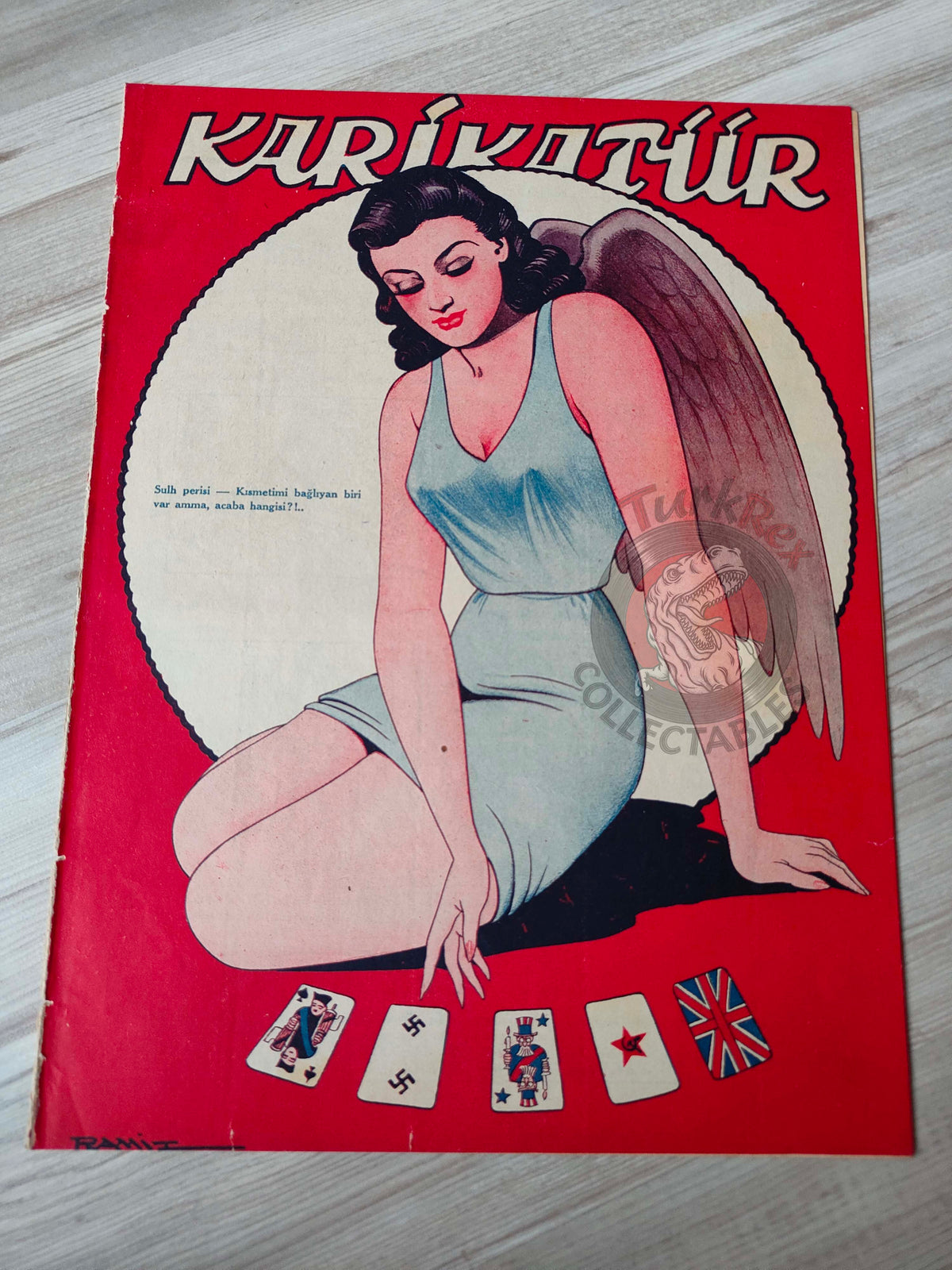Karikatür 1941 Humor Magazine Turkish Turkey Russia United States Germany WW2 era Churchill