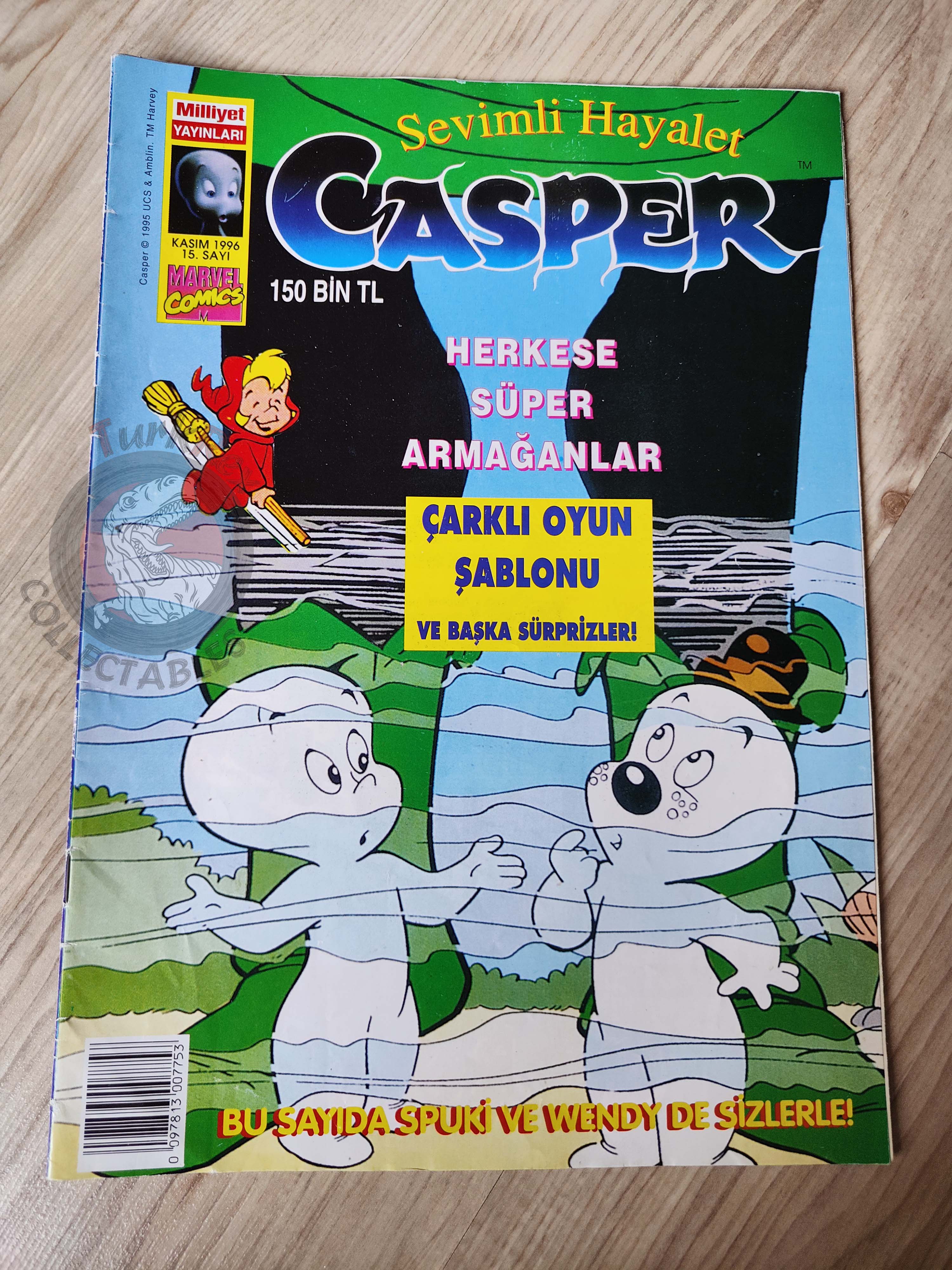 Casper the Friendly Ghost Magazine – Issue #15 1996 Turkish Comic Turkey