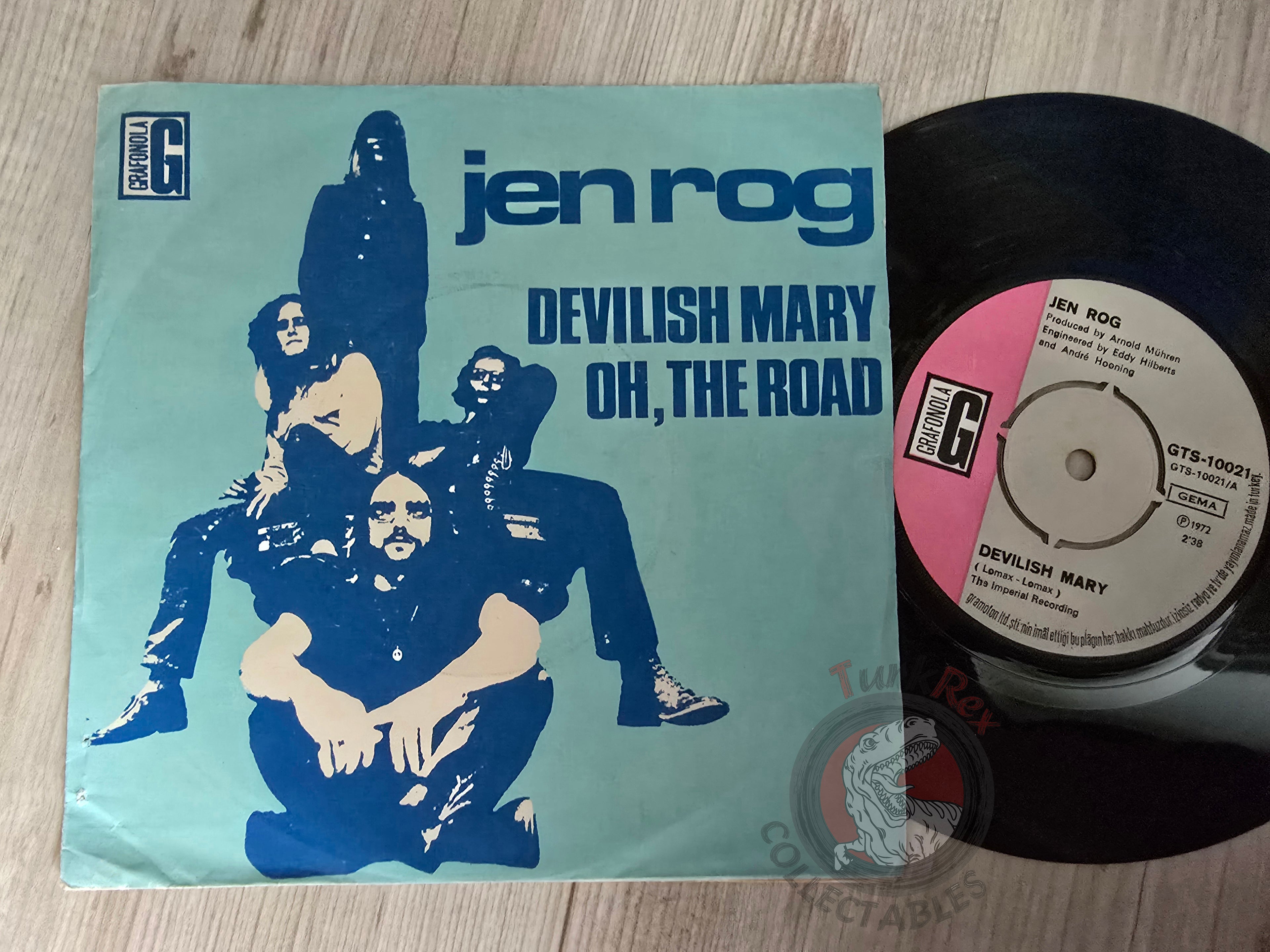 Jen Rog – Devilish Mary / Oh, The Road 7" Turkish Pressing Vinyl Turkey Edition
