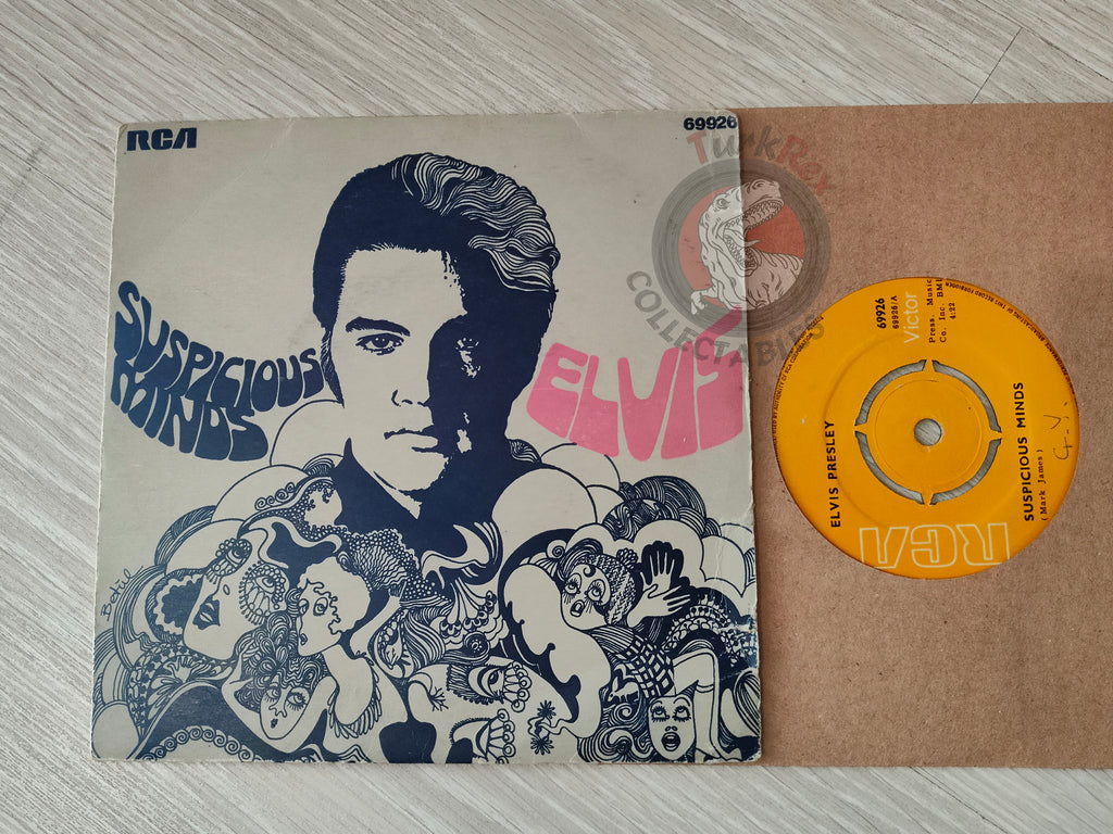 Elvis Presley – Suspicious Minds 7" Turkish Pressing Vinyl Turkey Edition