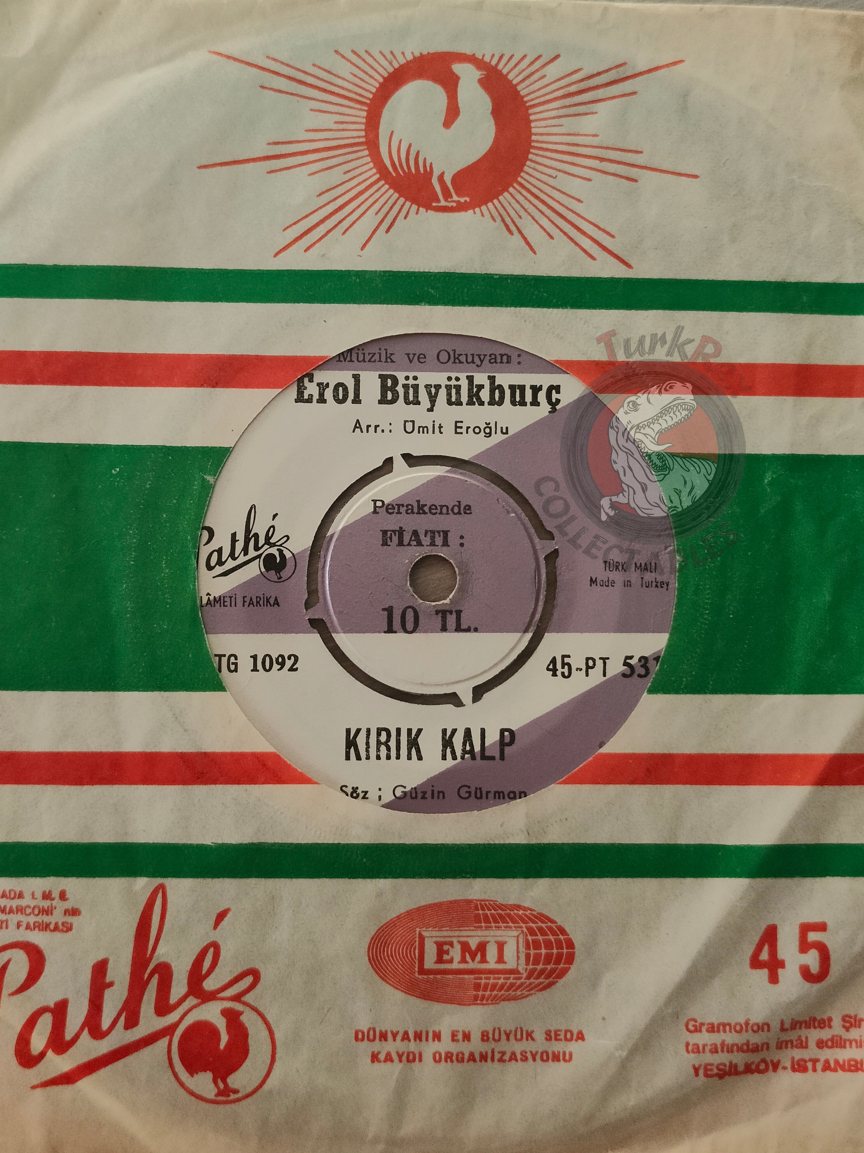 Erol Büyükburç – Gözlerime İyice Bak 7" Turkish Pressing Vinyl Turkey Edition