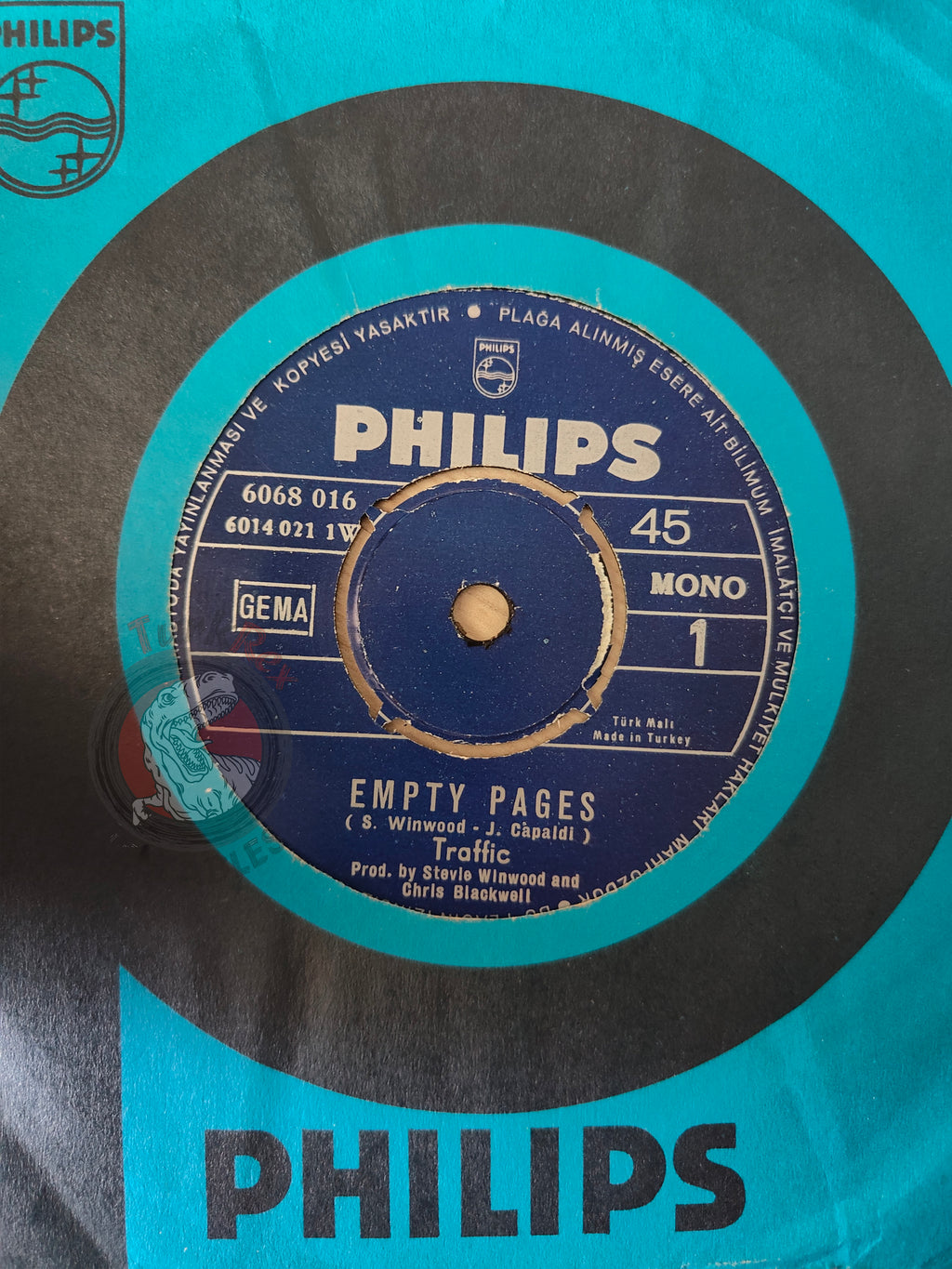 Traffic – Empty Pages 7" Turkish Pressing Vinyl Turkey Edition