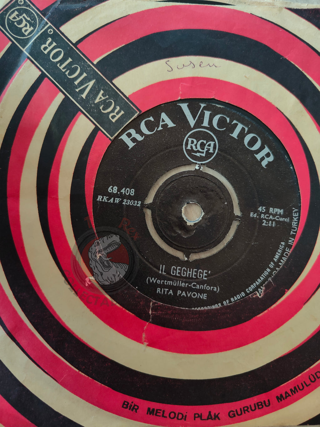 Rita Pavone – Il Geghegè 7" Turkish Pressing Vinyl Turkey Edition