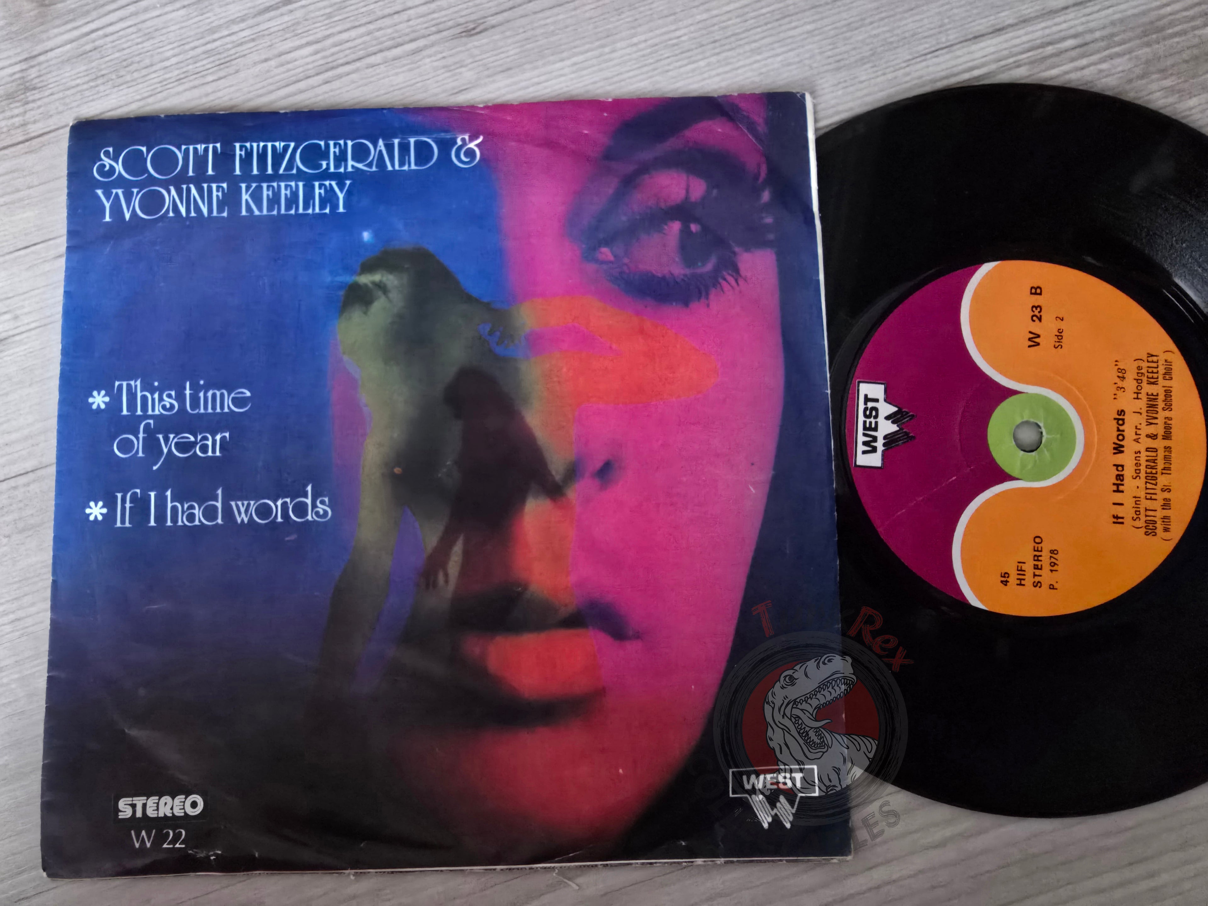 Scott Fitzgerald & Yvonne Keeley – This Time Of Year / If I Had Words 7" Turkish Pressing Vinyl Turkey Edition