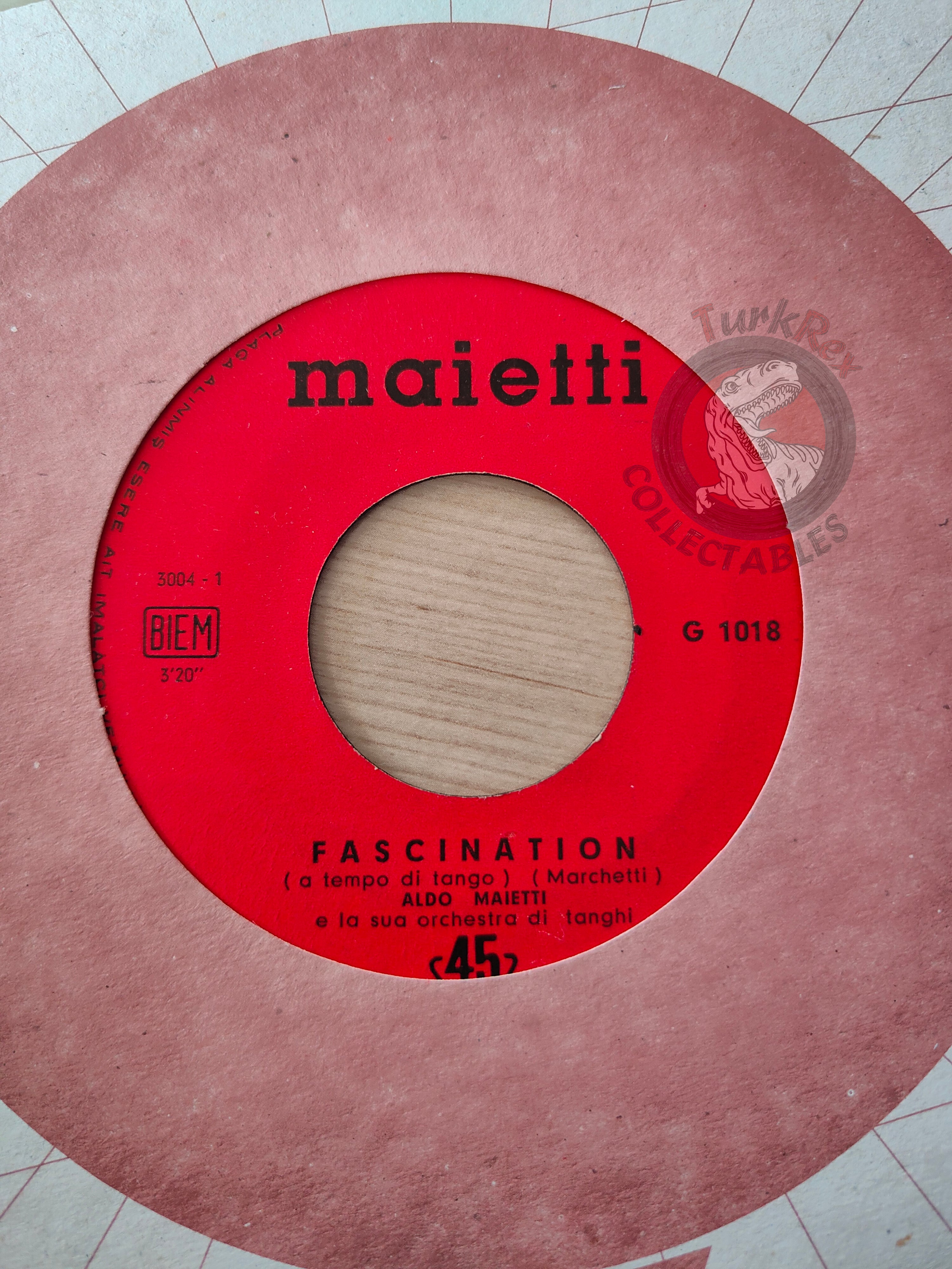 Aldo Maietti E La Sua Orchestra Di Tanghi – La Cumparsita 7" Turkish Pressing Vinyl Turkey Edition