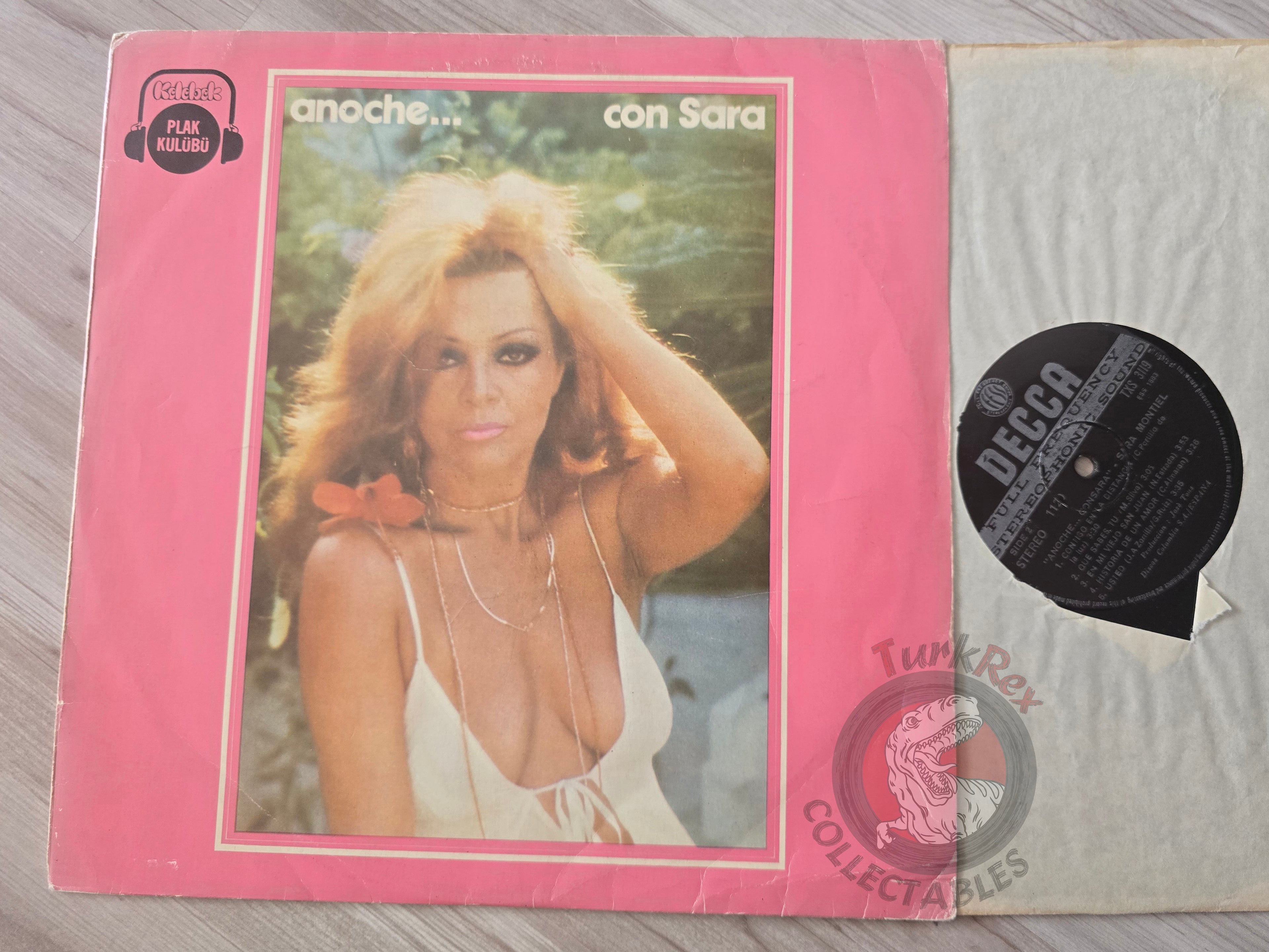 Sara Montiel – Anoche... Con Sara Turkish Pressing Vinyl Turkey Edition