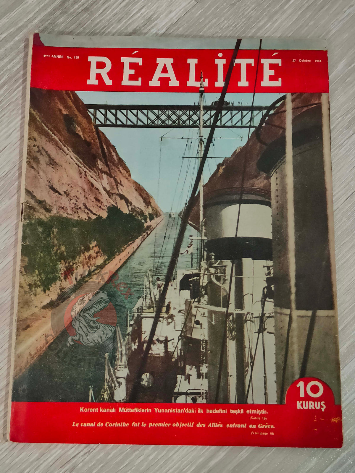 Realite 1944 British Propaganda Mag Turkish Turkey French Greece Corinth Canal WW2 era Stafford Cripps Germany