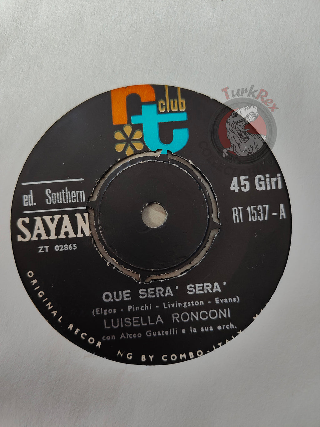 Luisella Ronconi – Que Sera' Sera' 7" Turkish Pressing Vinyl Turkey Edition