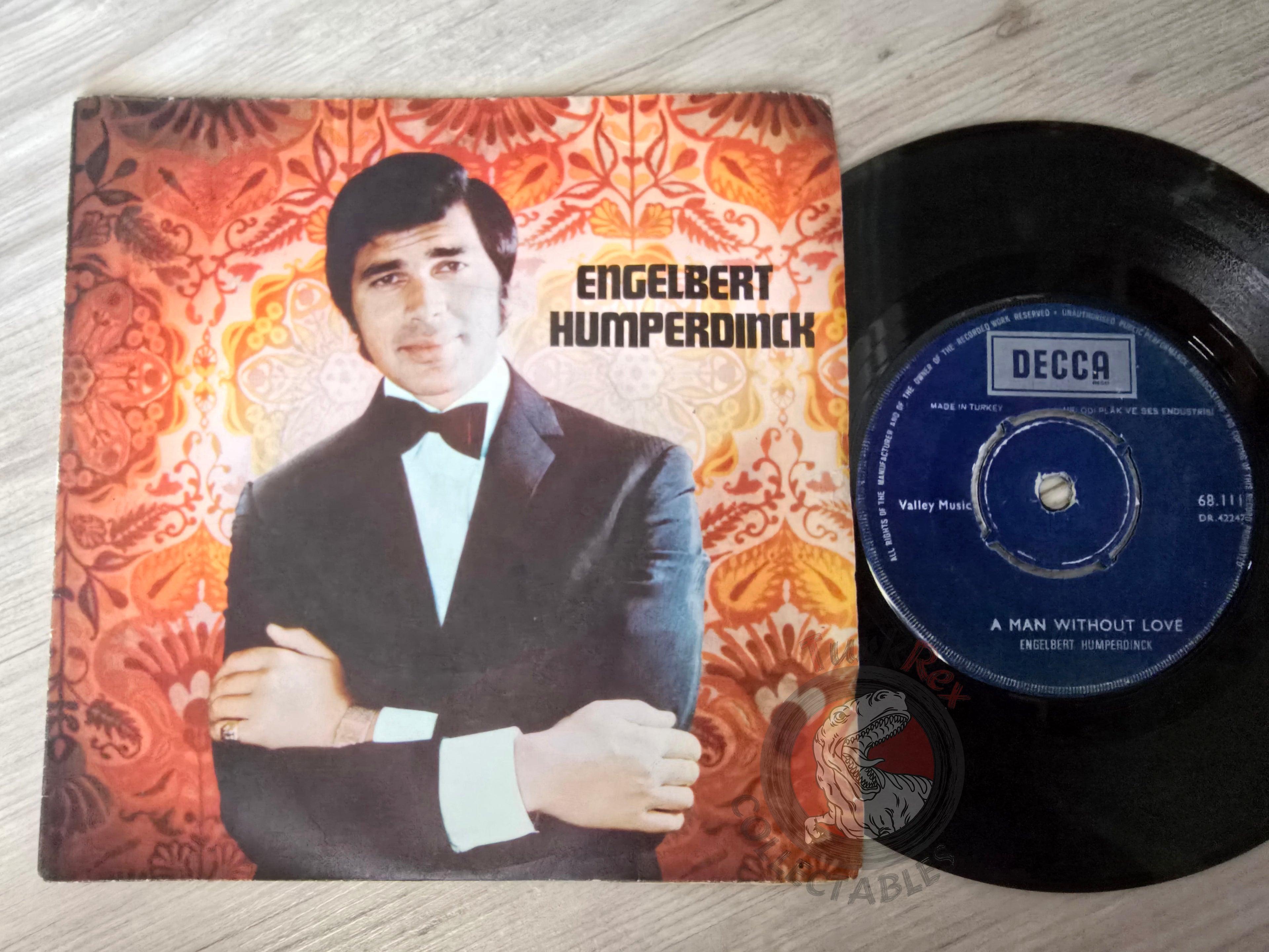 Engelbert Humperdinck – A Man Without Love 7" Turkish Pressing Vinyl Turkey Edition