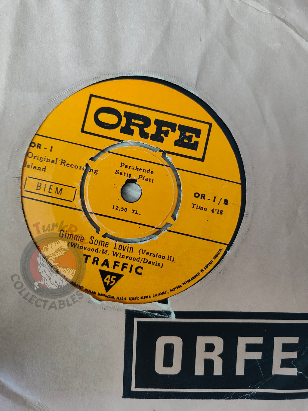 Traffic – Gimme Some Lovin 7" Turkish Pressing Vinyl Turkey Edition