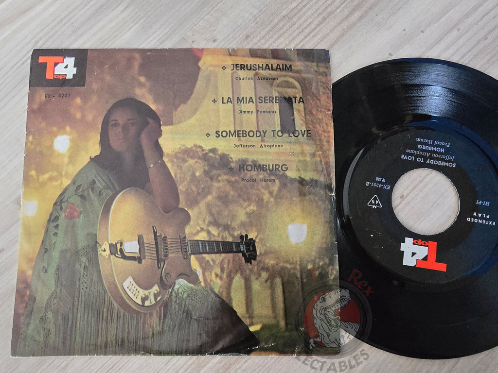 Jefferson Airplane / Procol Harum / Charles Aznavour / Jimmy Fontana 7" Iran Pressing Vinyl Iranian Edition