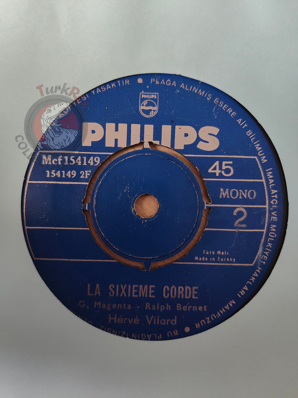 Hervé Vilard – J'ai Trop De Peine 7" Turkish Pressing Vinyl Turkey Edition