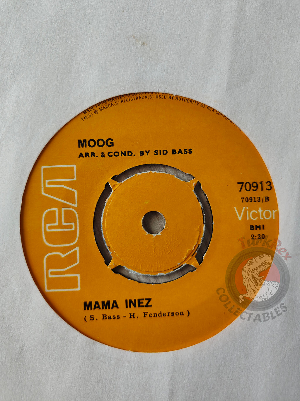 Sid Bass – Moog / Mama Inez 7" Turkish Pressing Vinyl Turkey Edition