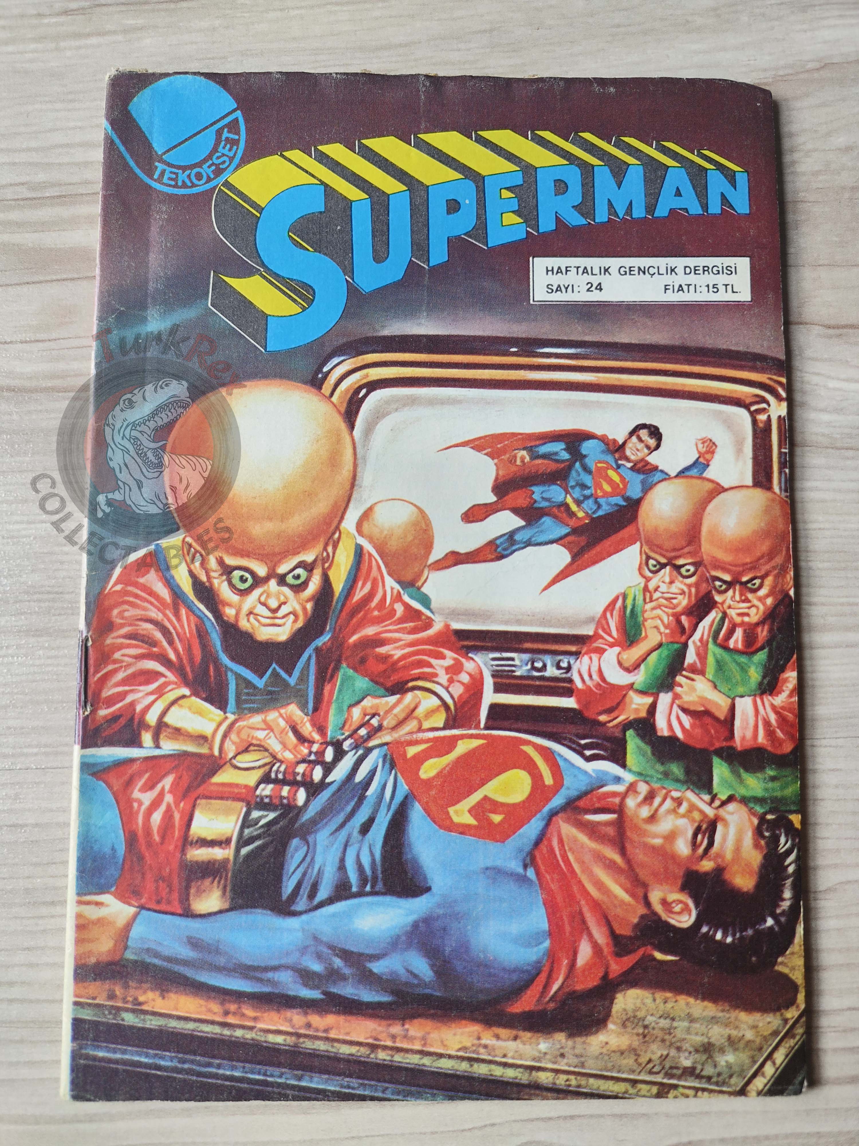 Superman #24 1980 Turkish Comic Turkey #334 #335 #336