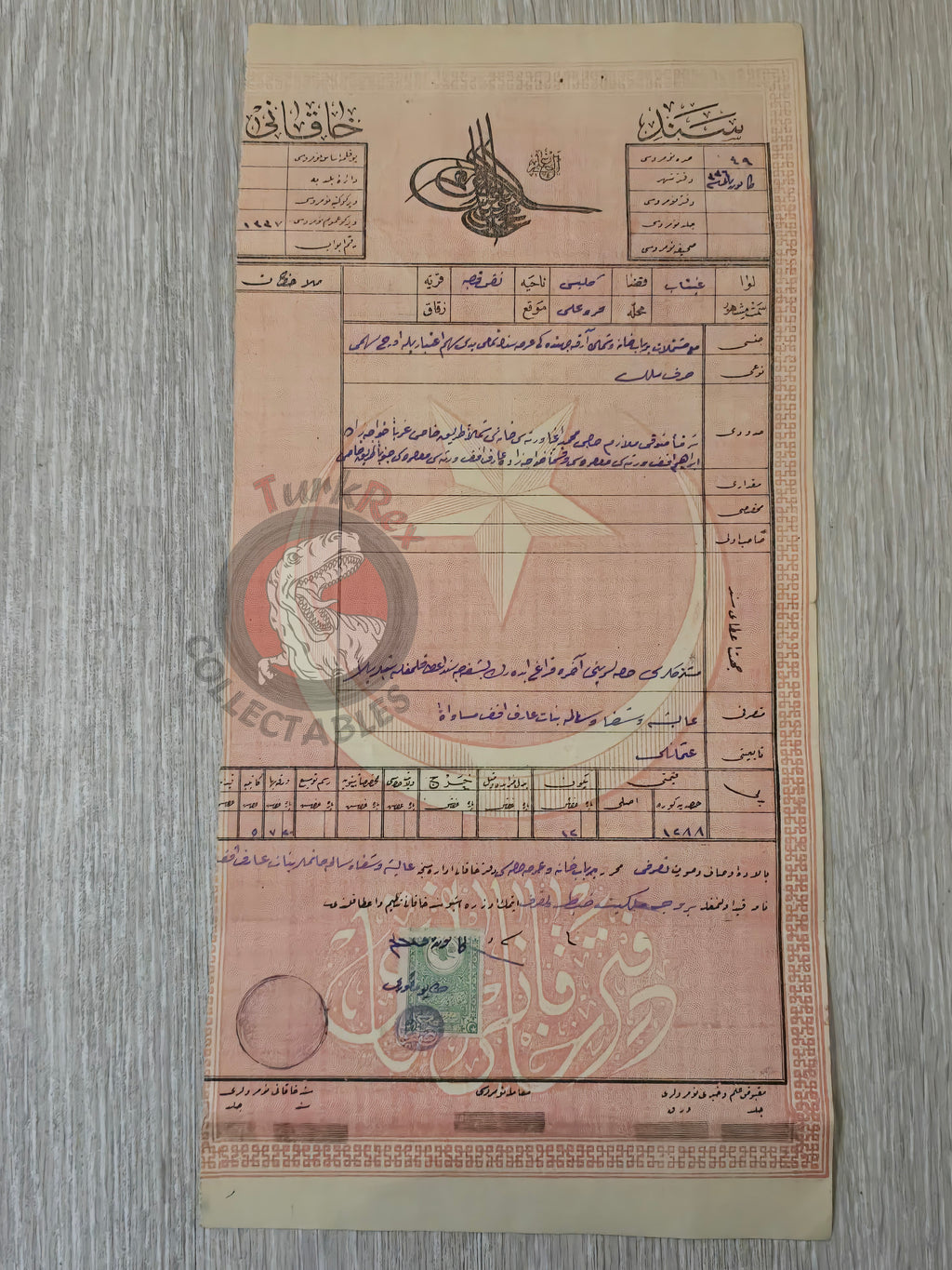Ottoman 1920 Land Deed House and Plot in Kilis Kara Ali Muslim Citizen Title Deed