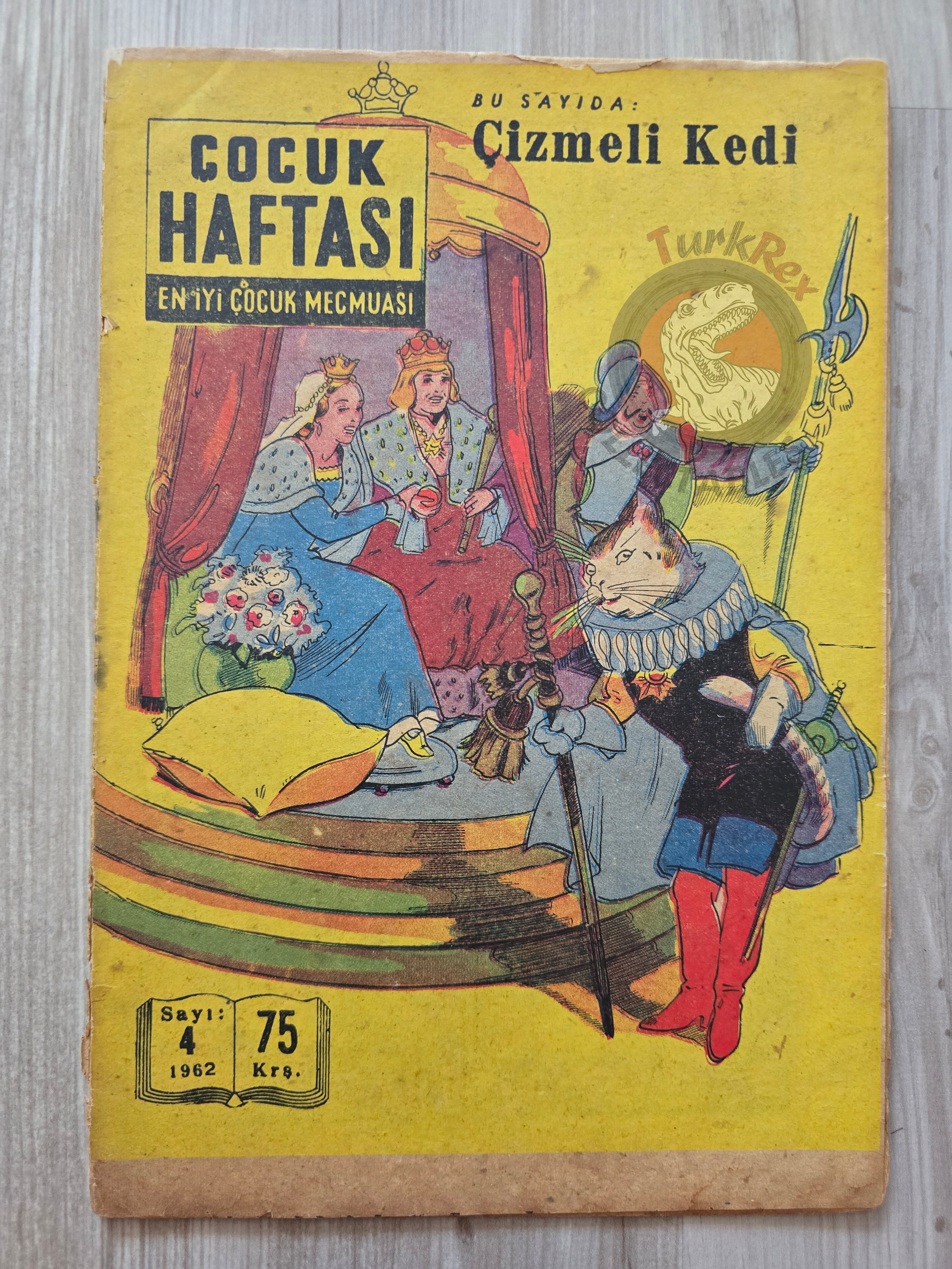 Çocuk Haftası Magazine 1962 Puss in the Boots Turkish Comic Turkey