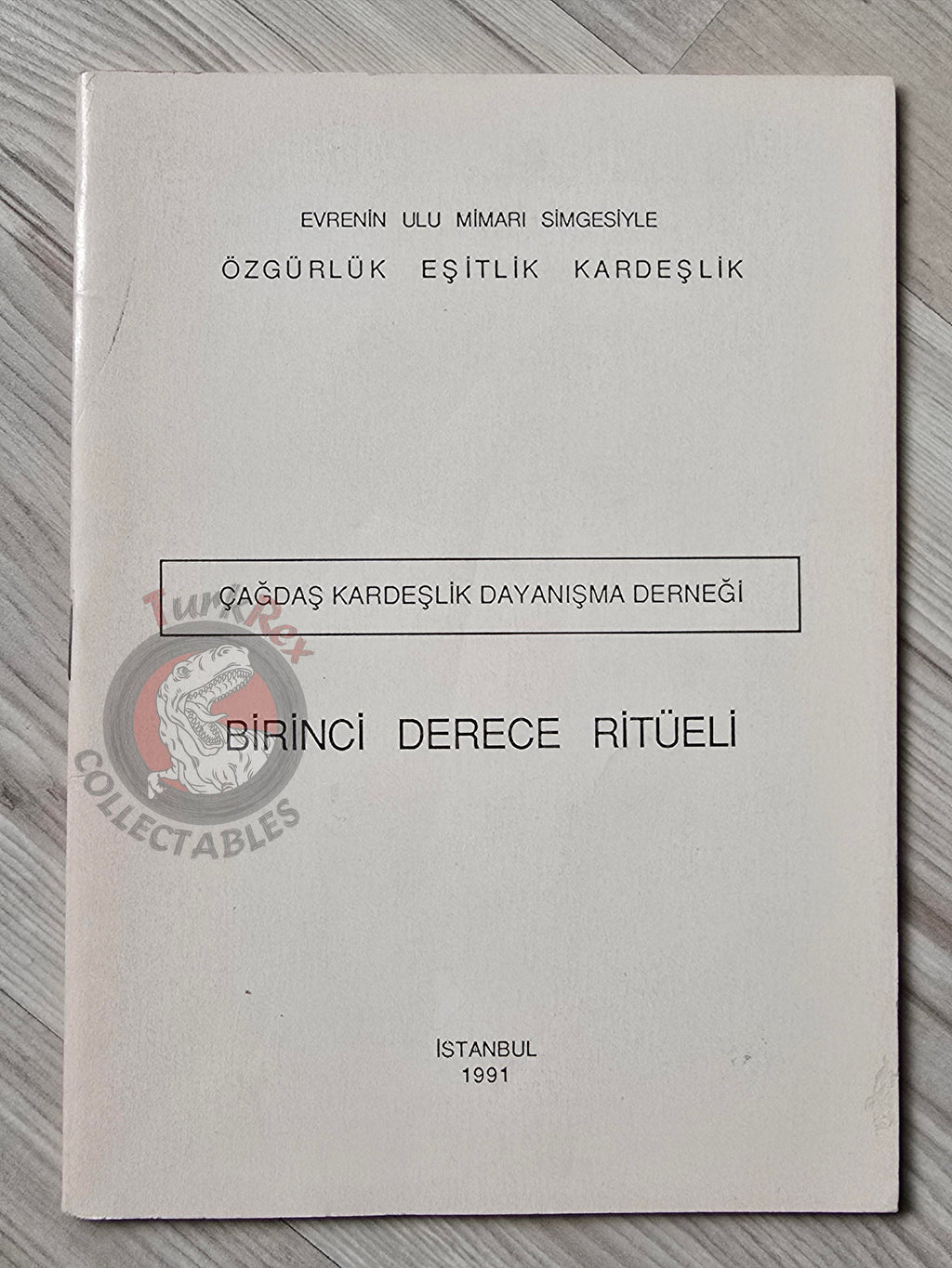 Turkish Freemasonry 1st Degree Ritual Apprentice 1991 Booklet Masonic Masons of Turkey Signed