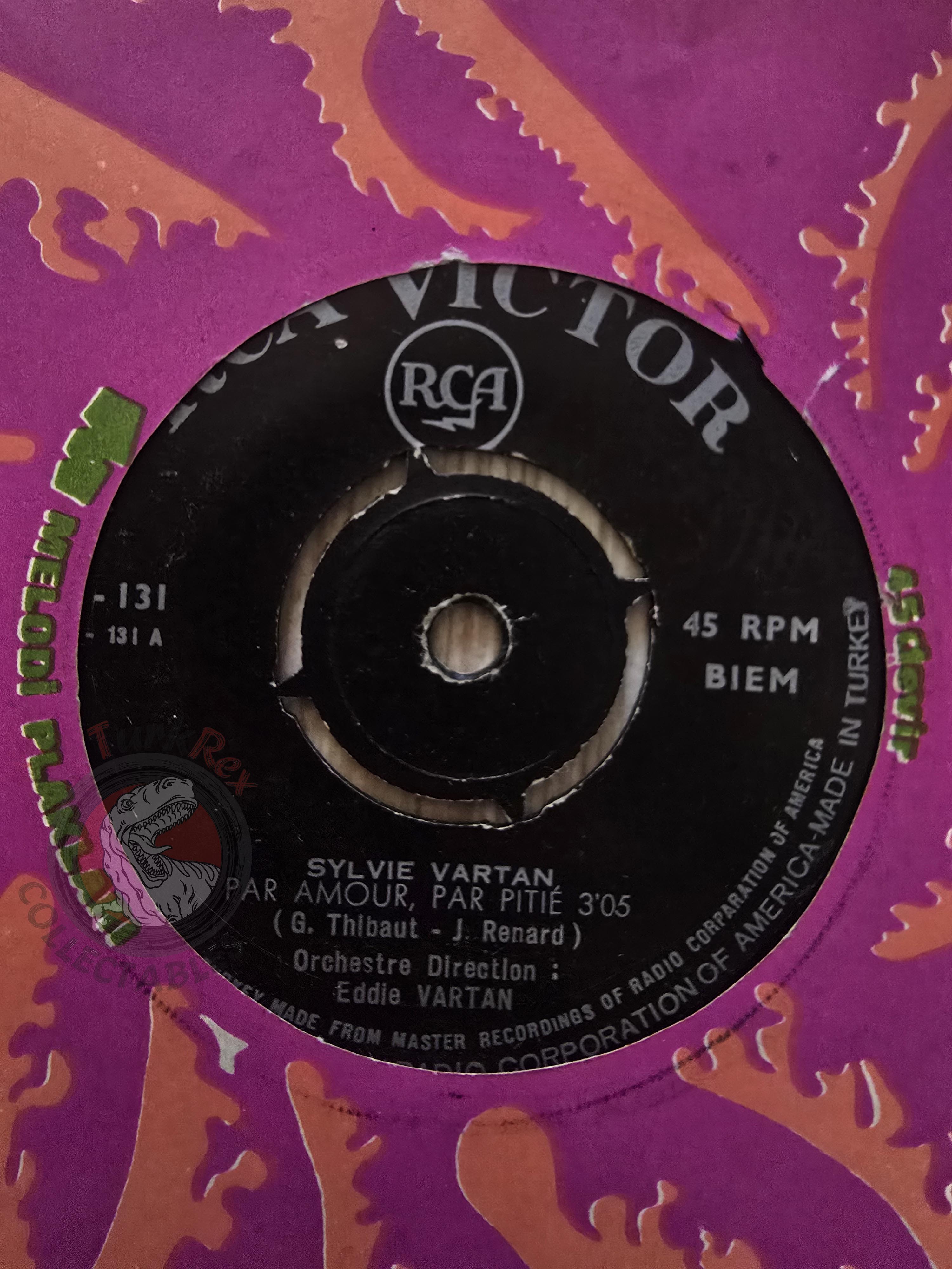 Sylvie Vartan – Par Amour, Par Pitié 7" Turkish Pressing Vinyl Turkey Edition 2