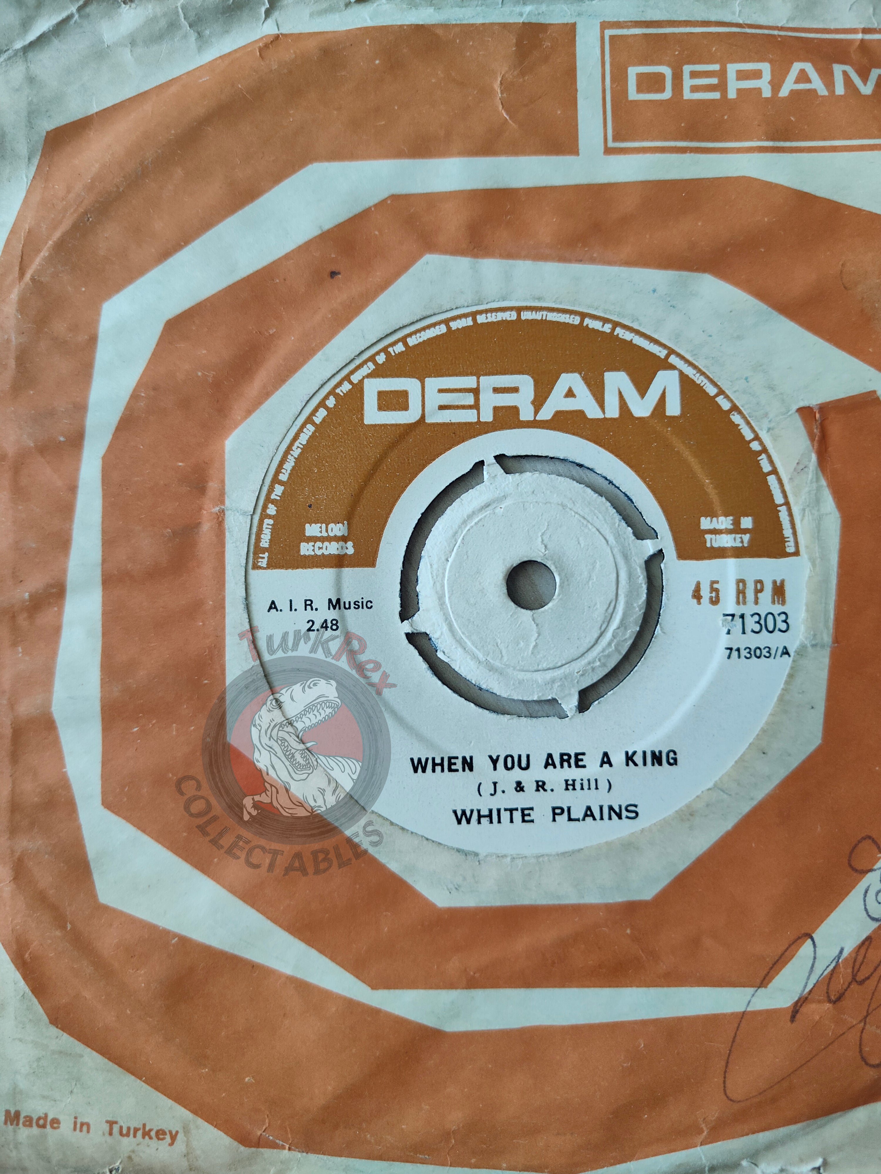 White Plains – When You Are A King 7" Turkish Pressing Vinyl Turkey Edition