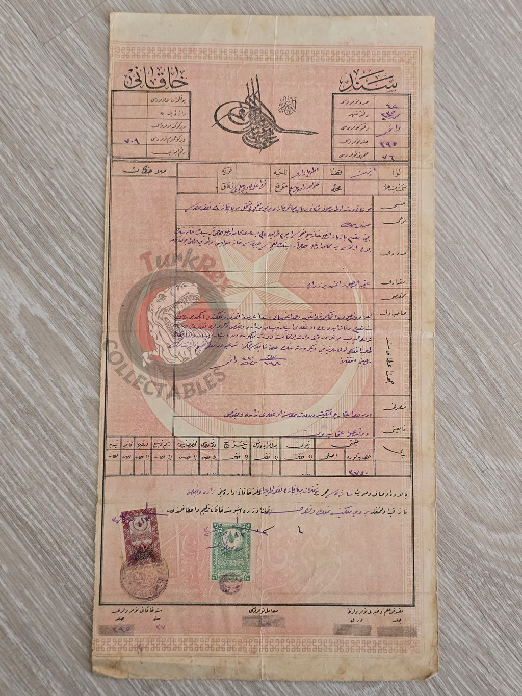 Ottoman 1919 Land Deed House in İzmit Adapazarı Title Armenian Citizens Armenia