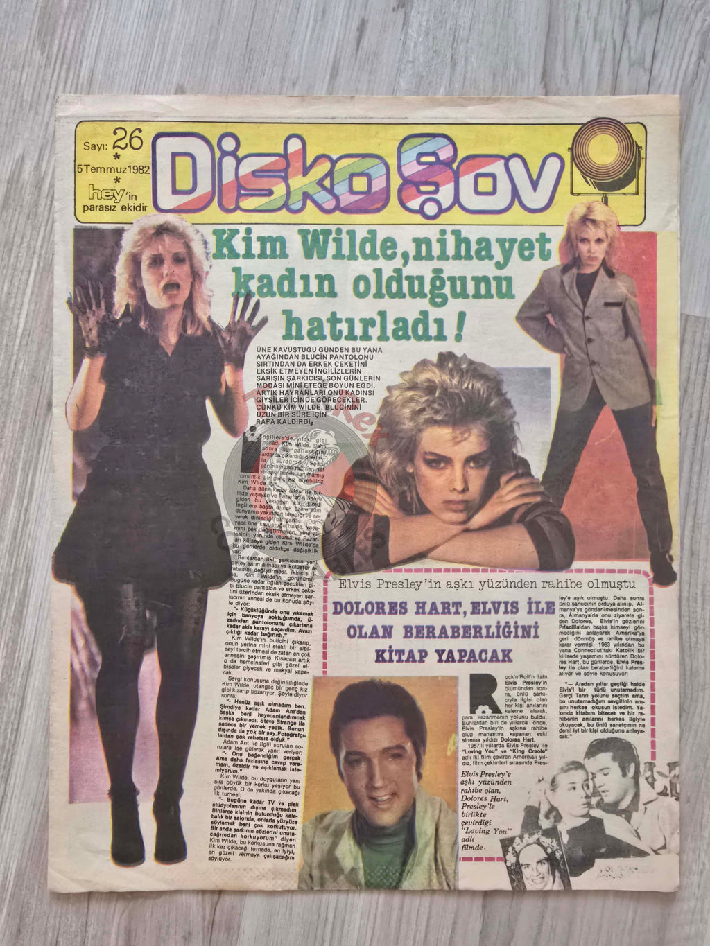 Hey Disko Şov 1982 Kim Wilde Turkish Mag Turkey Elvis Presley Nicole Eurovision Status Quo Whitesnake