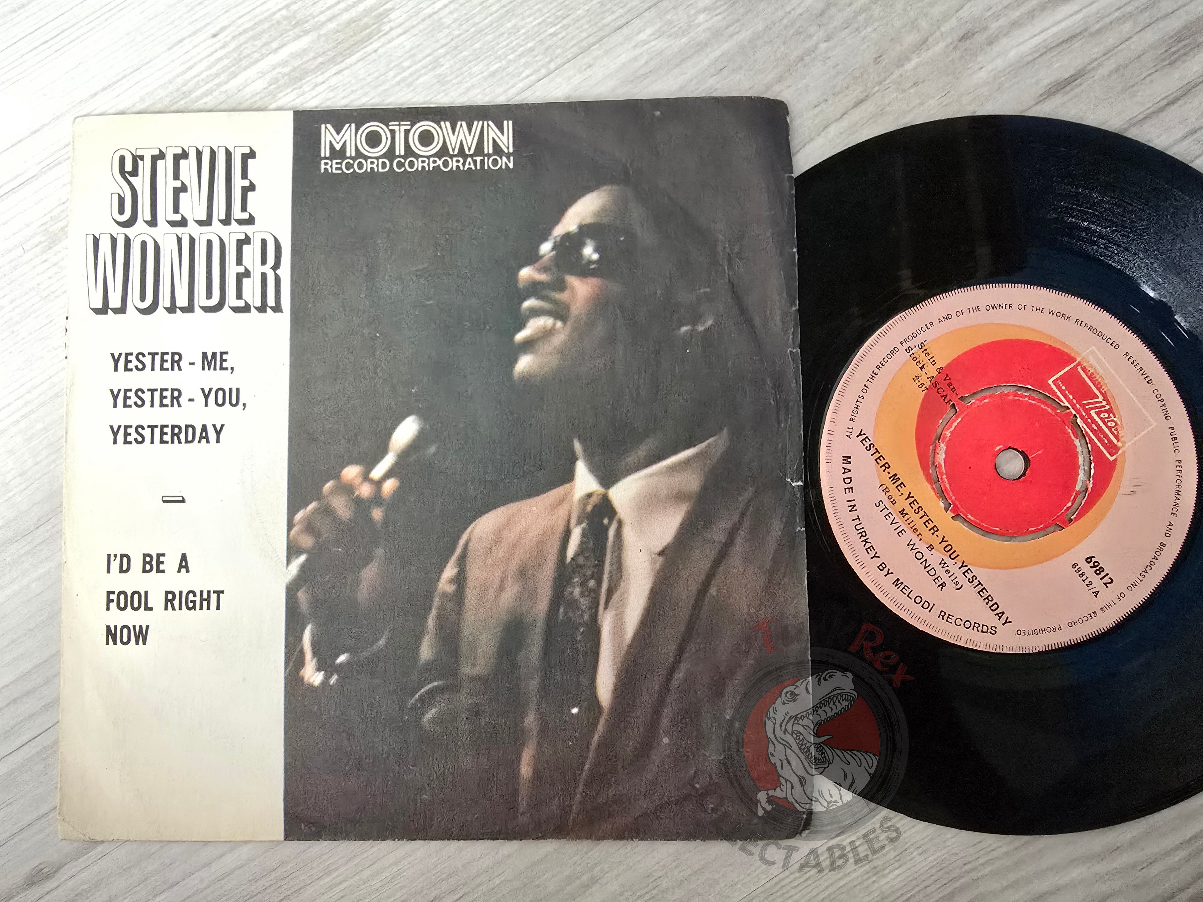 Stevie Wonder – Yester-Me, Yester-You, Yesterday 7" Turkish Pressing Vinyl Turkey Edition