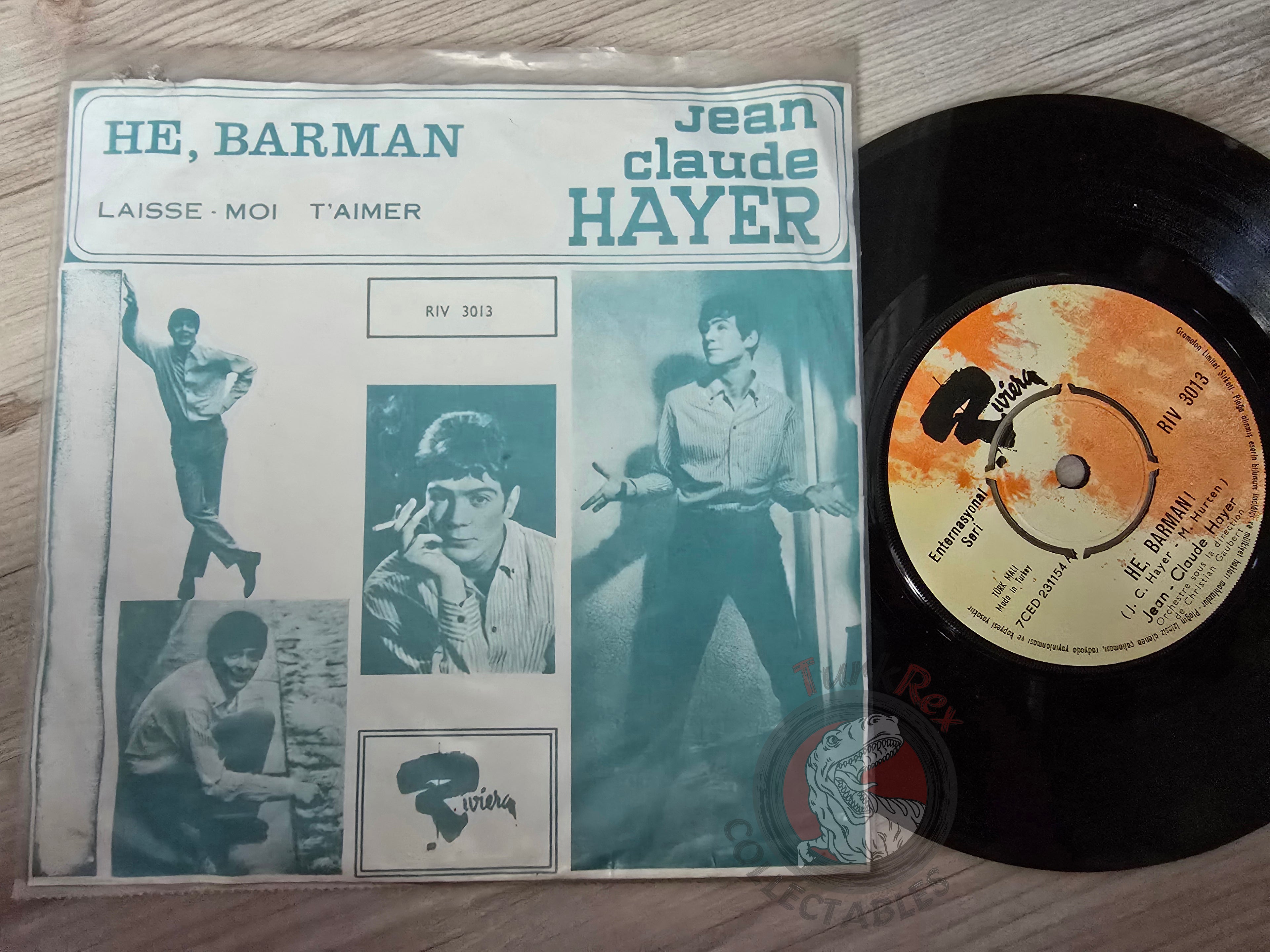 Jean Claude Hayer – He, Barman 7" Turkish Pressing Vinyl Turkey Edition