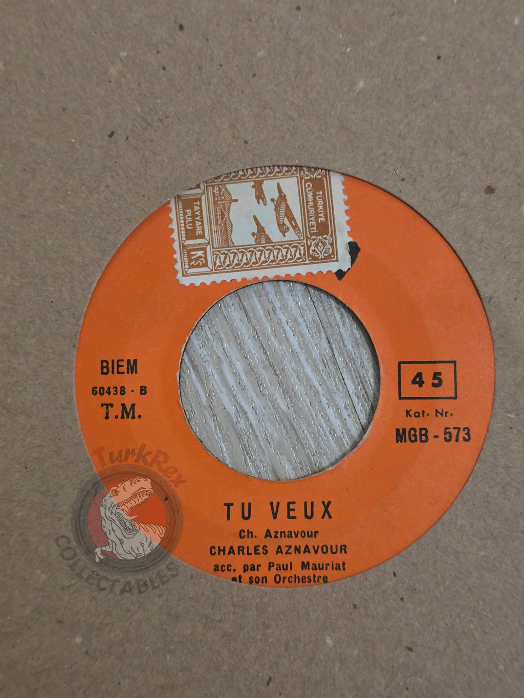 Charles Aznavour – Et Pourtant / Tu Veux 7"  Turkish Pressing Vinyl Turkey Edition