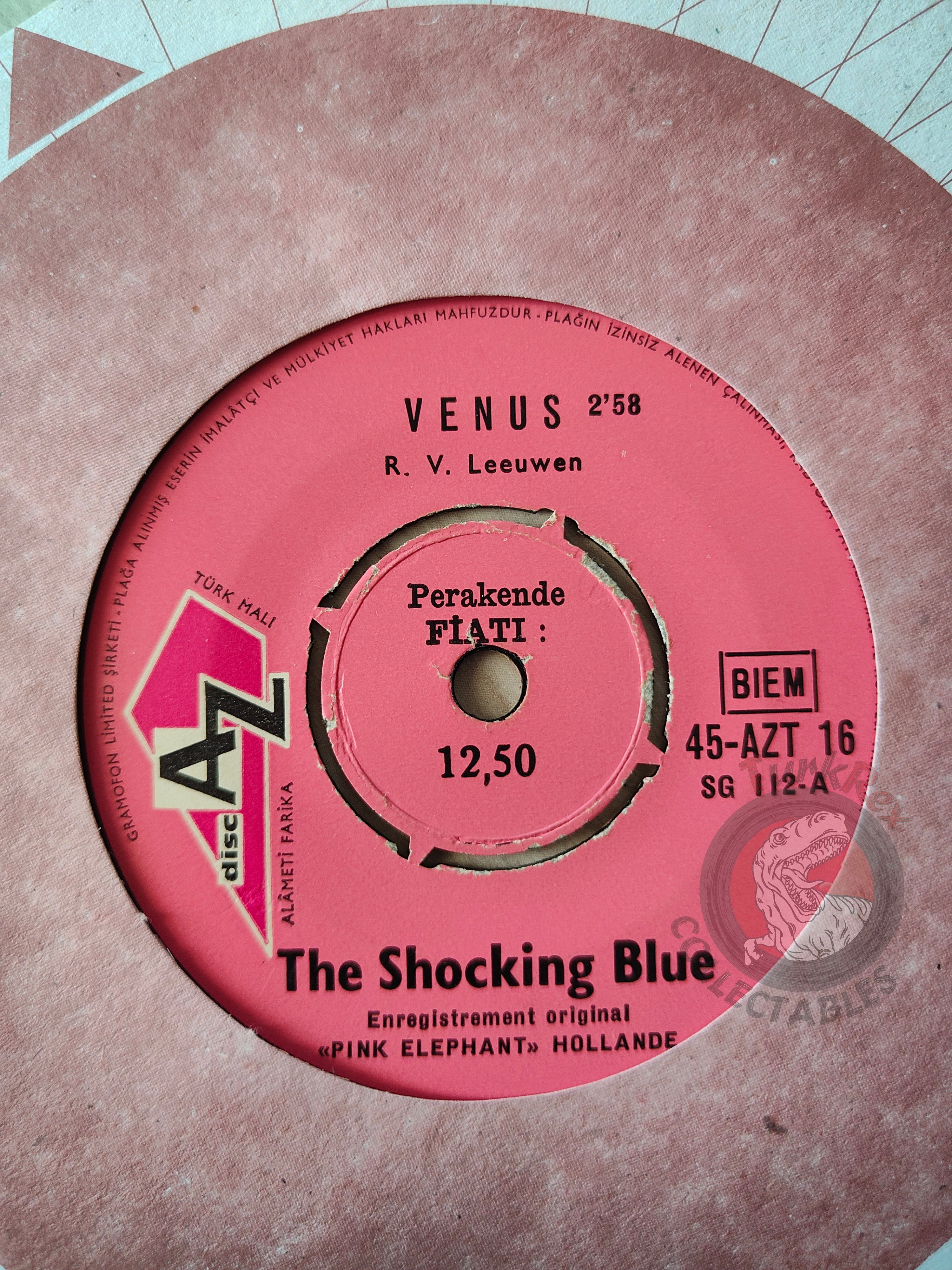 Shocking Blue – Venus / Hot Sand 7" Turkish Pressing Vinyl Turkey Edition 1