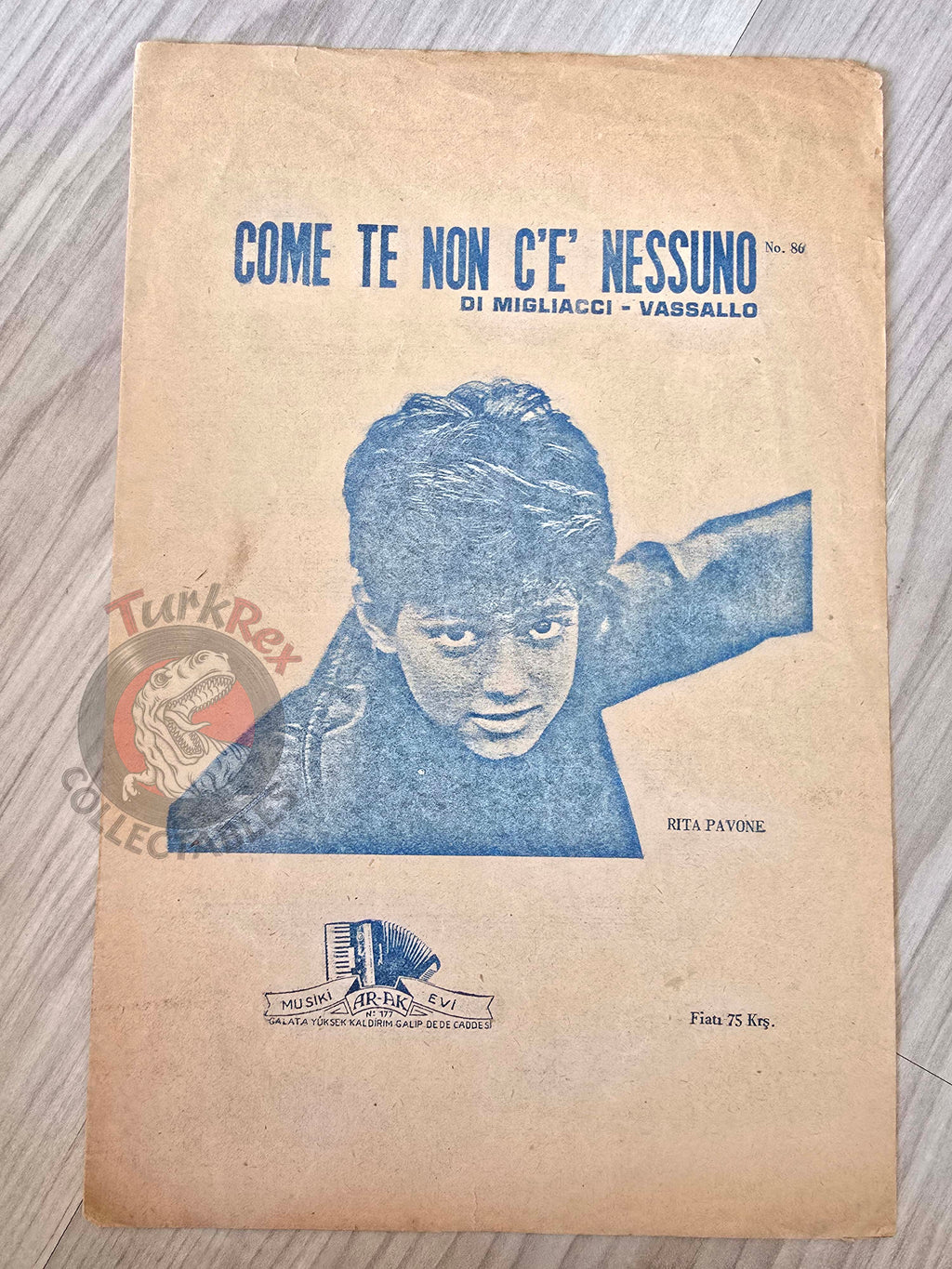 Rita Pavone – Come Te Non C’è Nessuno Turkish Vintage Musical Notes Sheet Turkey