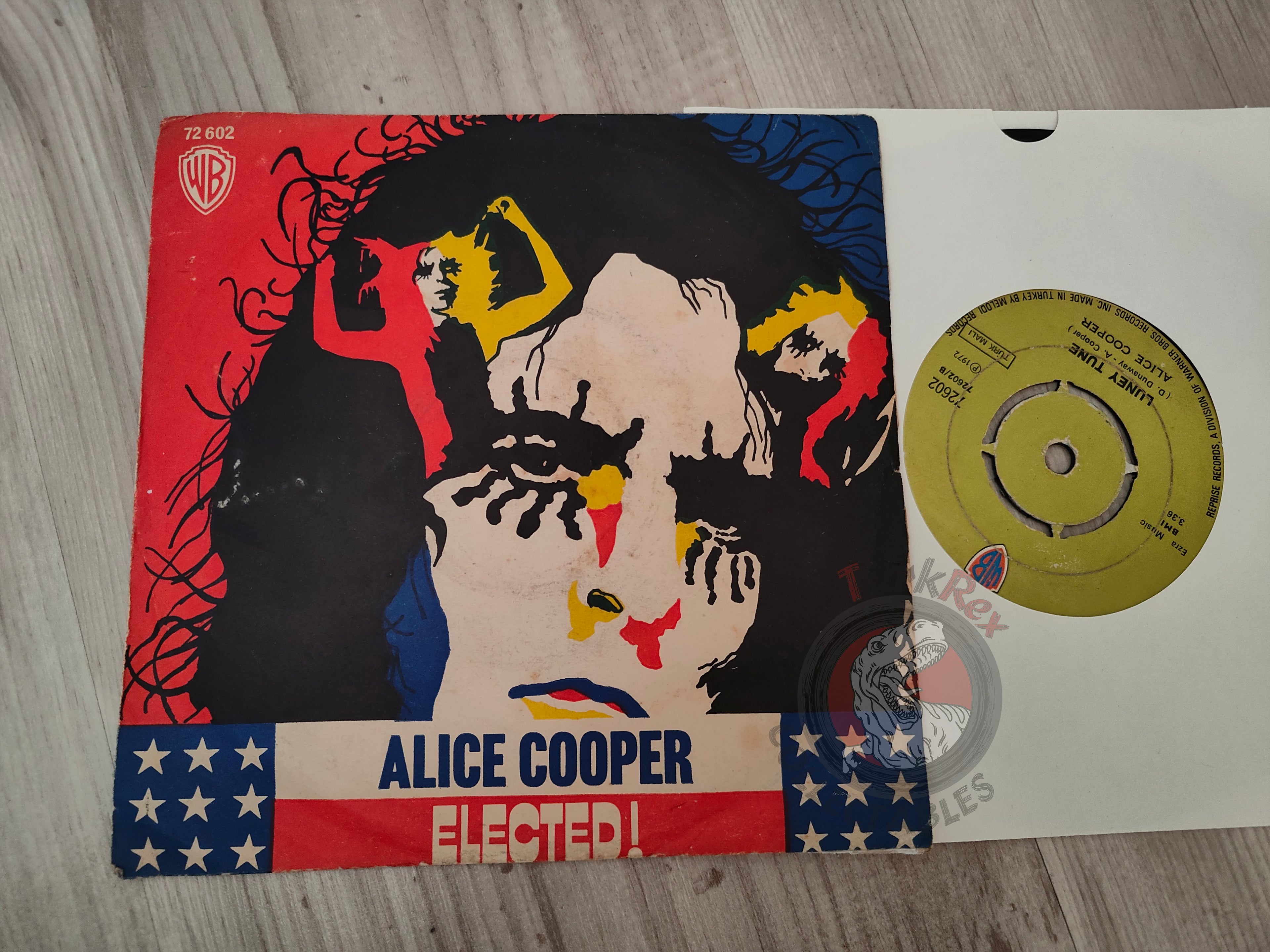 Alice Cooper – Elected 7" Turkish Pressing Vinyl Turkey Edition