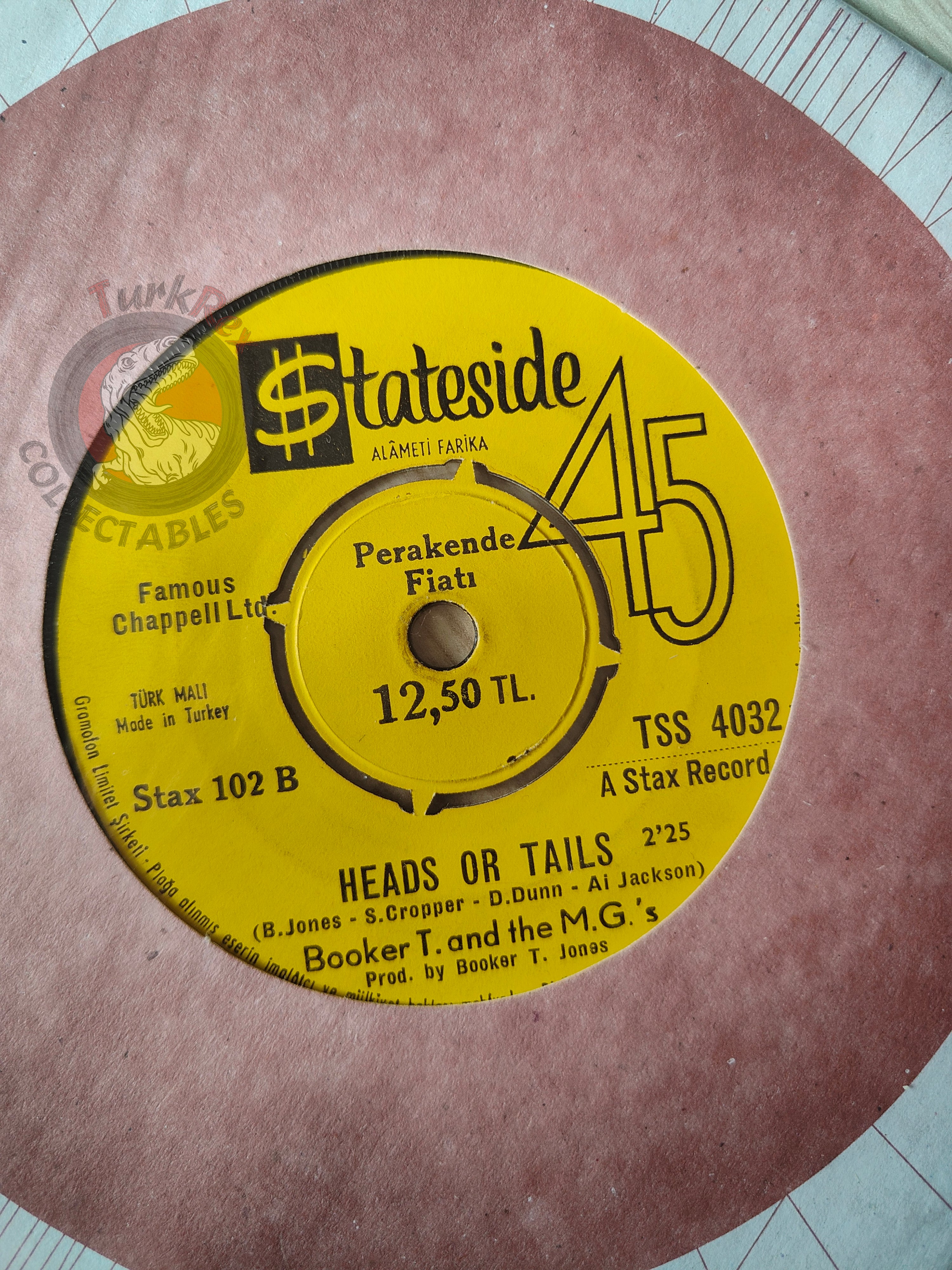 Booker T. And The M.G.’s – Soul Limbo 7" Turkish Pressing Vinyl Turkey Edition